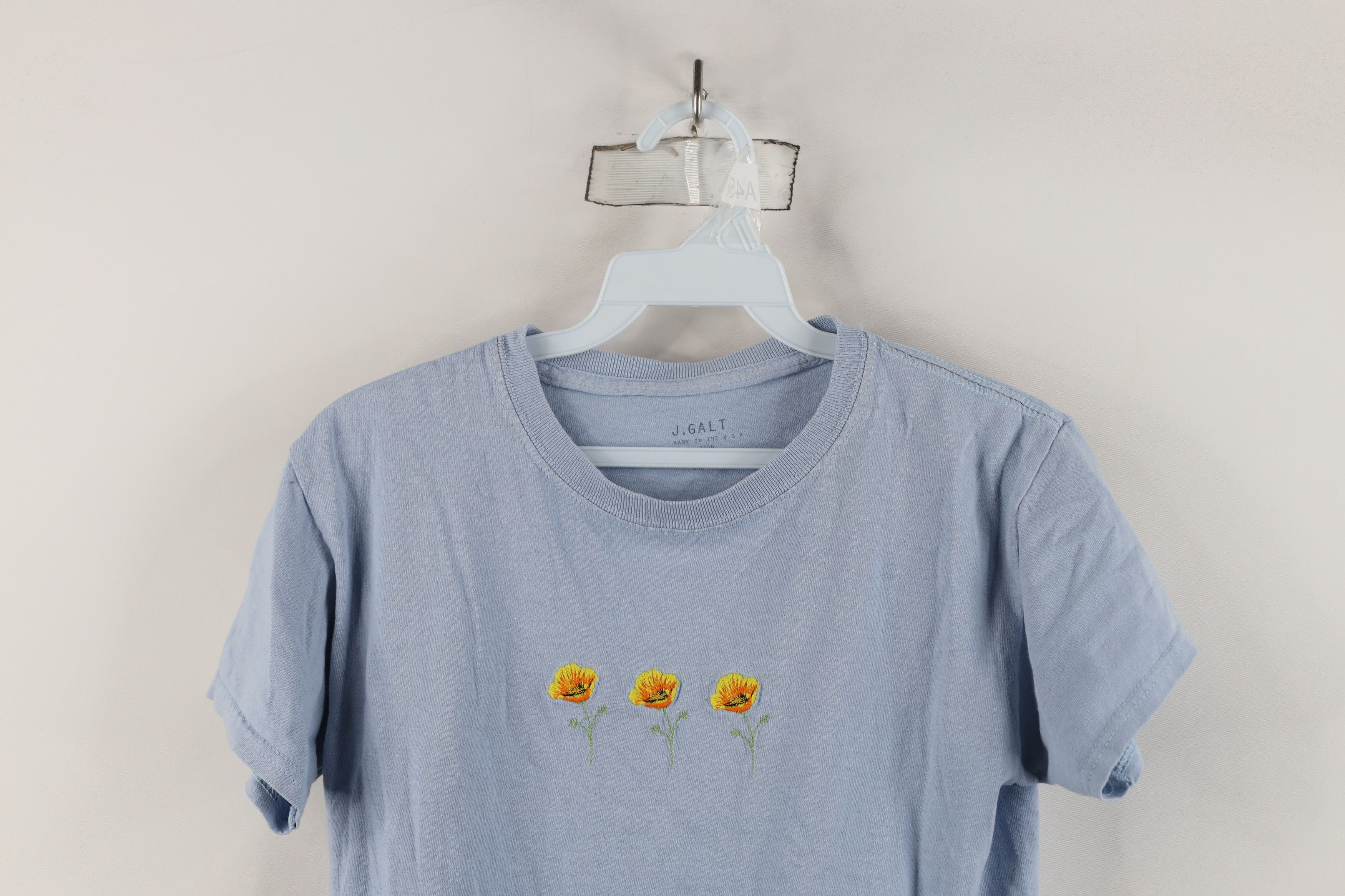 Vintage Vintage J Galt Flower Cropped Short Sleeve T-Shirt USA Size ONE SIZE - 2 Thumbnail