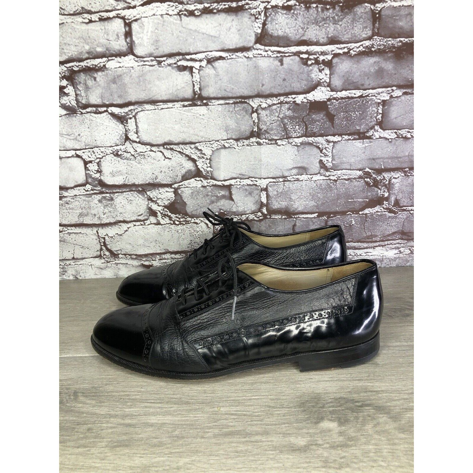 Mezlan Mezlan Cantabria Black Leather Cap Toe Oxfords Dress Shoes M Size US 10 / EU 43 - 9 Thumbnail