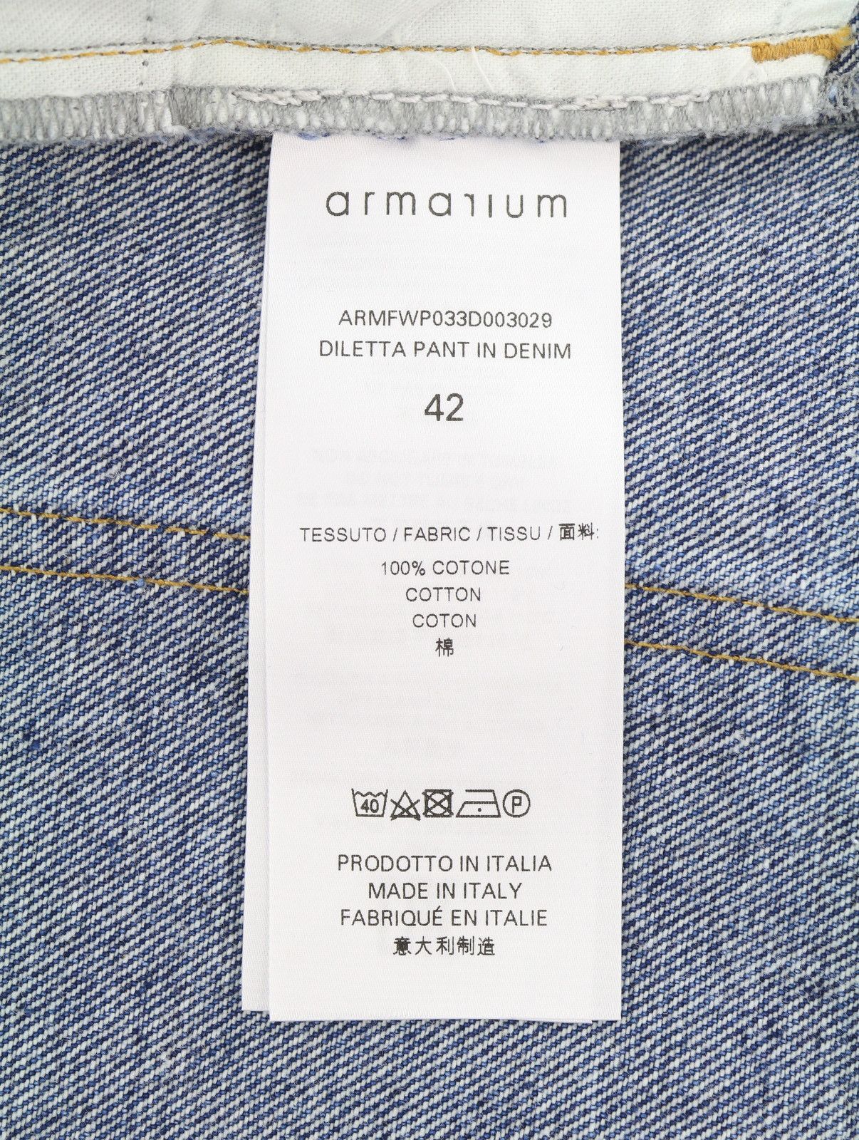 Other DILETTA 42 Blue Washed Relaxed Twisted Seam 87825 Size 32" / US 10 / IT 46 - 7 Thumbnail