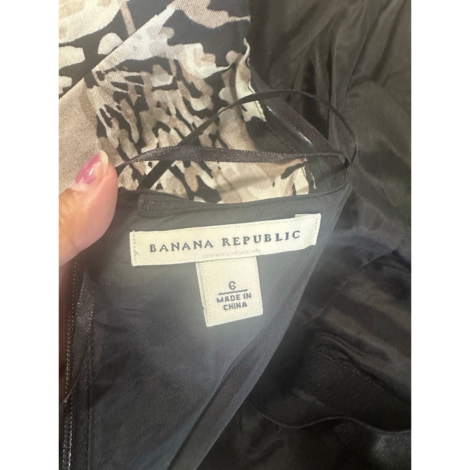 Banana Republic Banana Republic Black Floral Strapless Dress – Elegant Size M / US 6-8 / IT 42-44 - 9 Thumbnail
