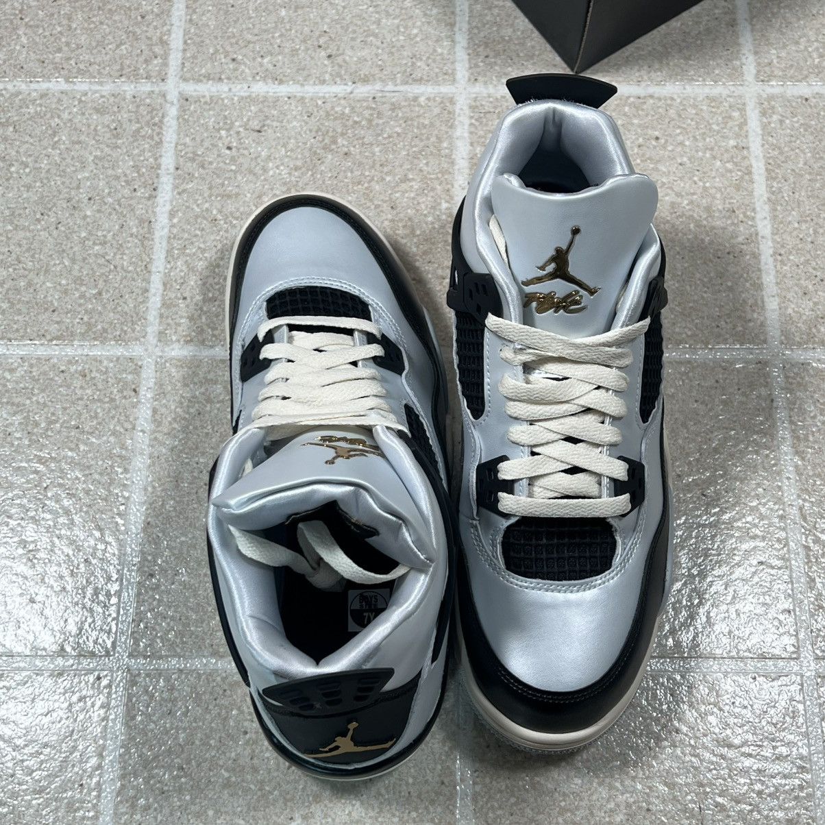 Jordan Brand × Nike Air Jordan 4 Retro GS Pure Platinum Metallic Gold Shoes 7y Size US 8.5 / IT 38.5 - 6 Thumbnail