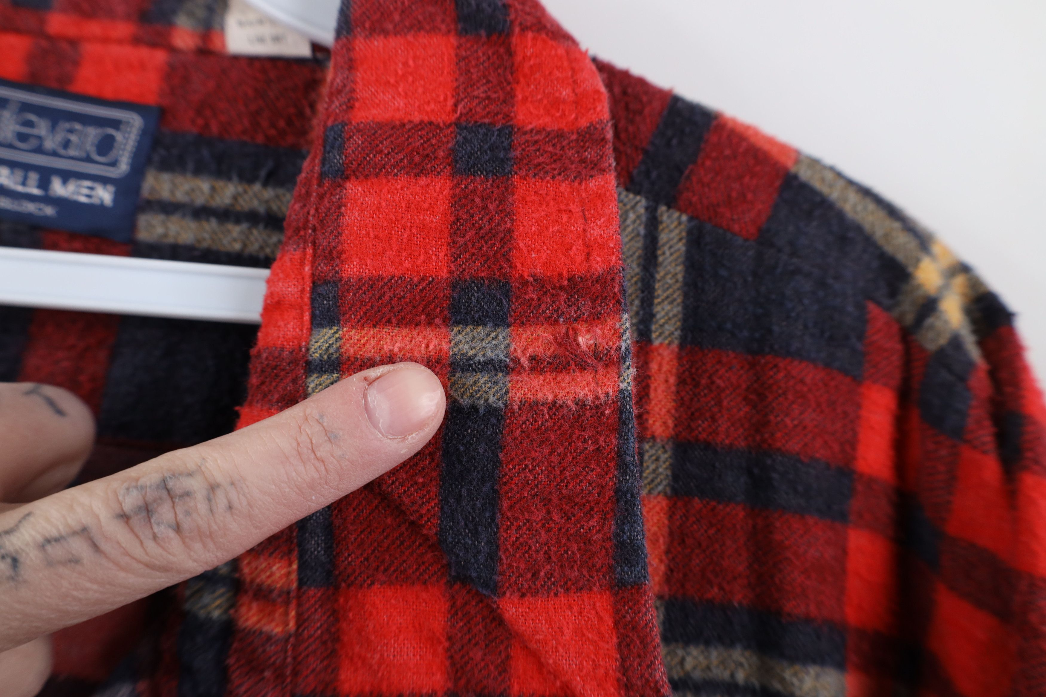 Vintage Vintage 70s Streetwear Collared Button Shirt Red Plaid Size US XXL / EU 58 / 5 - 4 Thumbnail