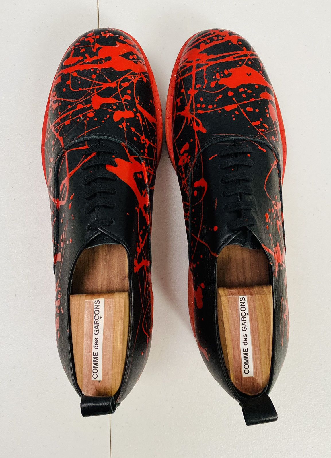 Comme des Garcons Homme Plus CDGHP 🇯🇵 black calf red platform gum sole derby 7 25 NEW Size US 7 / EU 40 - 13 Thumbnail