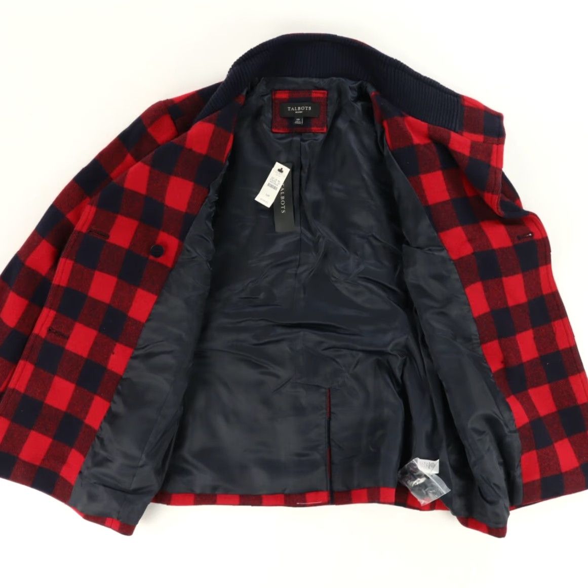 Talbots Talbots Red Wool Buffalo Plaid Double Breasted Jacket Women's 12P Shirt Size 12P Size XL / US 12-14 / IT 48-50 - 4 Thumbnail