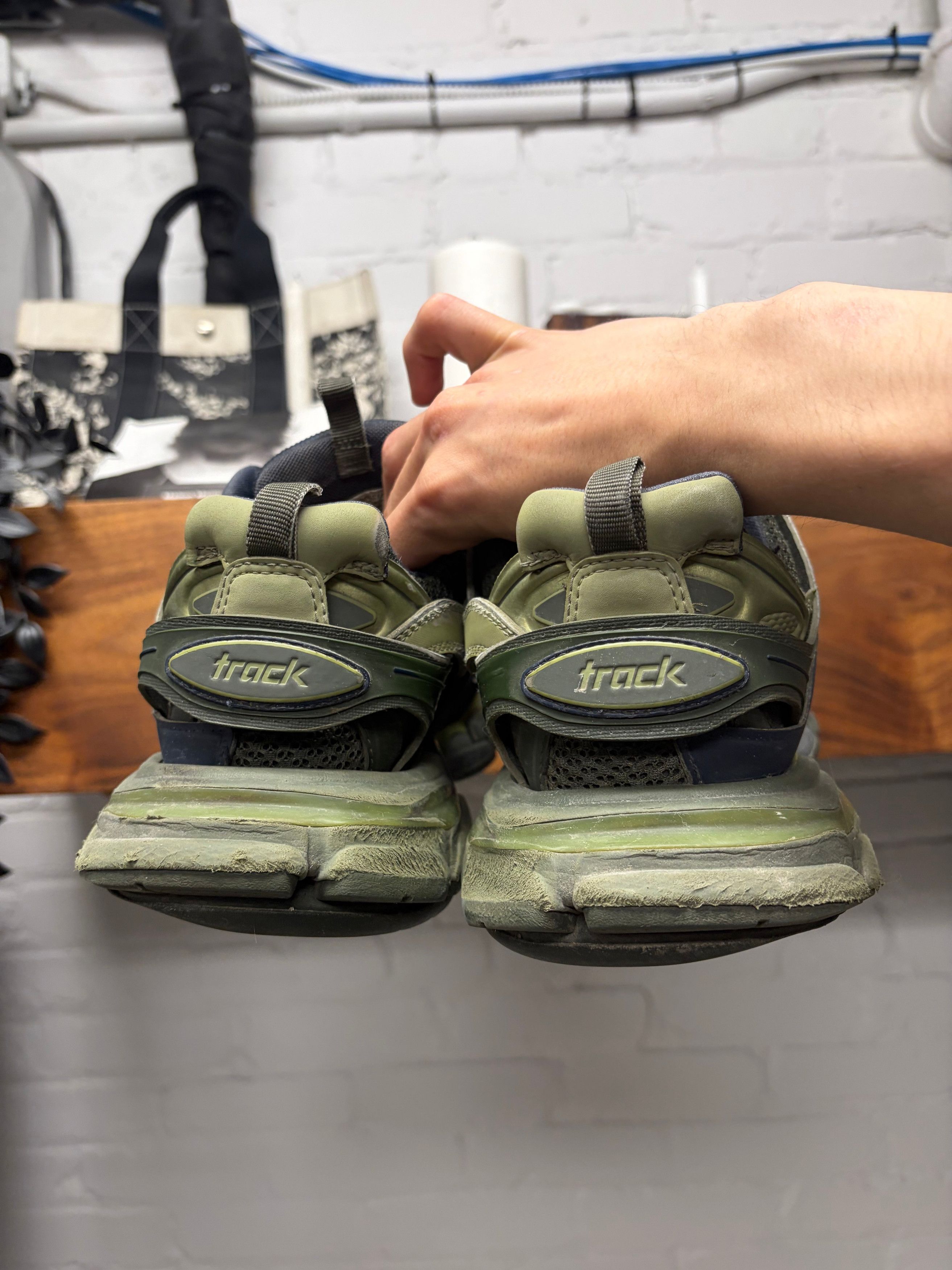 Balenciaga Balenciaga ‘Track’ Green/Dark Blue Low Top Sneakers Size US 8 / EU 41 - 3 Thumbnail