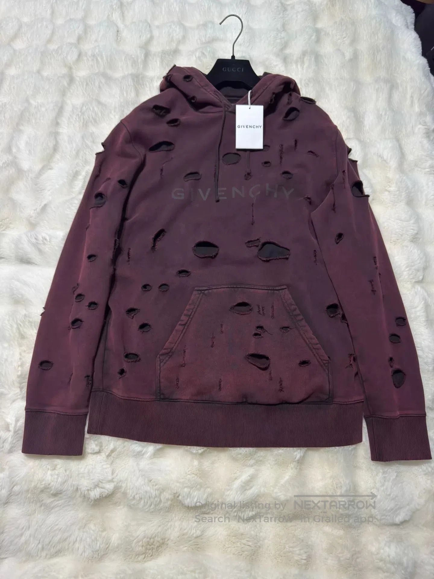 Givenchy Distressed Logo New Hoodie.