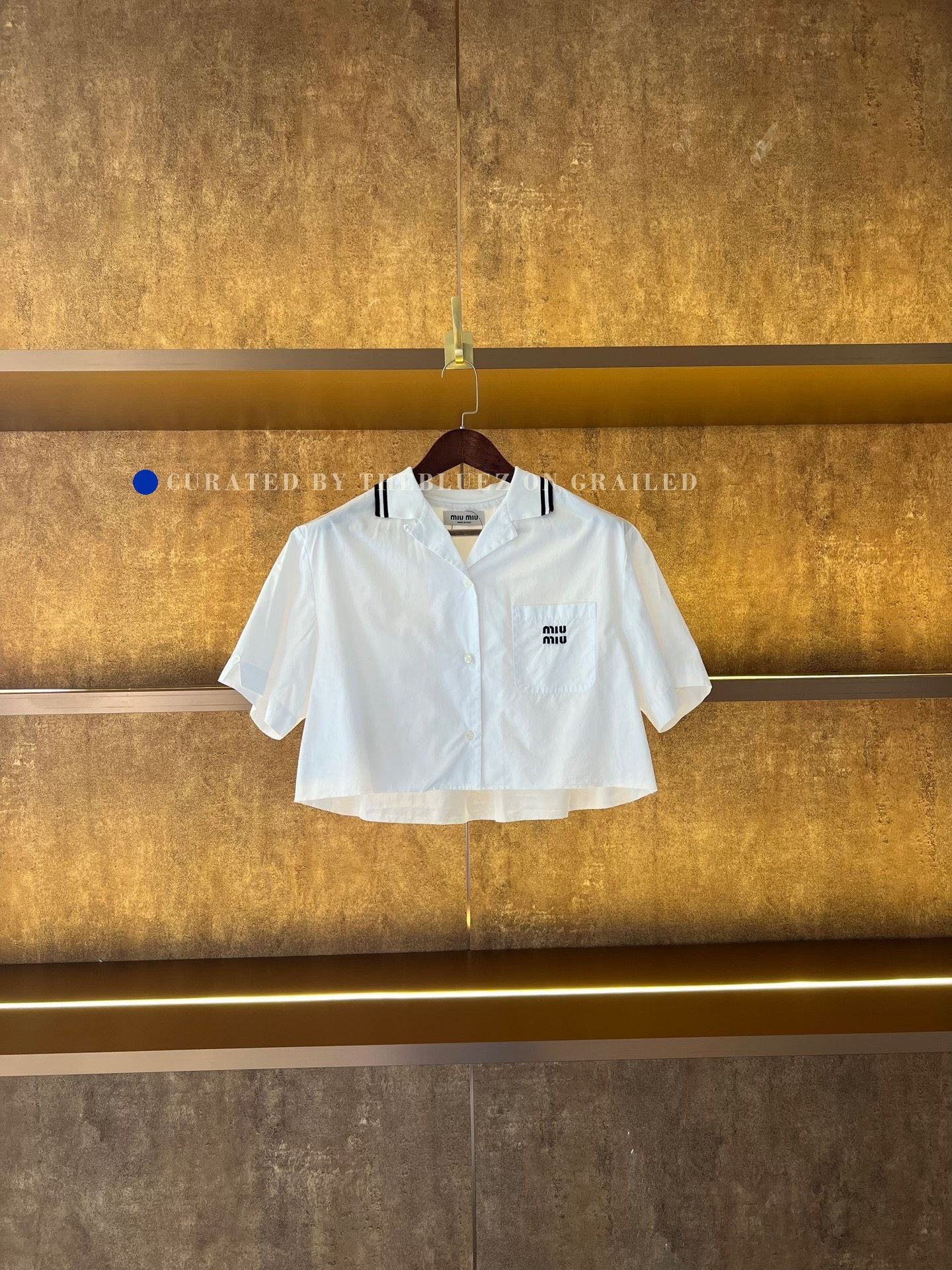 Miu Miu Miu Miu Slogan Short Shirt Size S / US 4 / IT 40 - 1 Thumbnail
