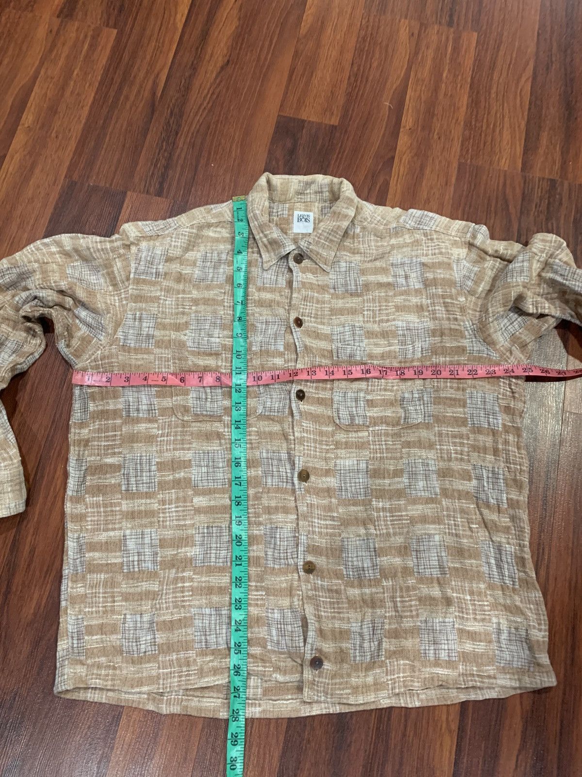 Japanese Brand Vintage Lesvis Bois Patchwork Double Pocket Shirt Size US XL / EU 56 / 4 - 3 Thumbnail