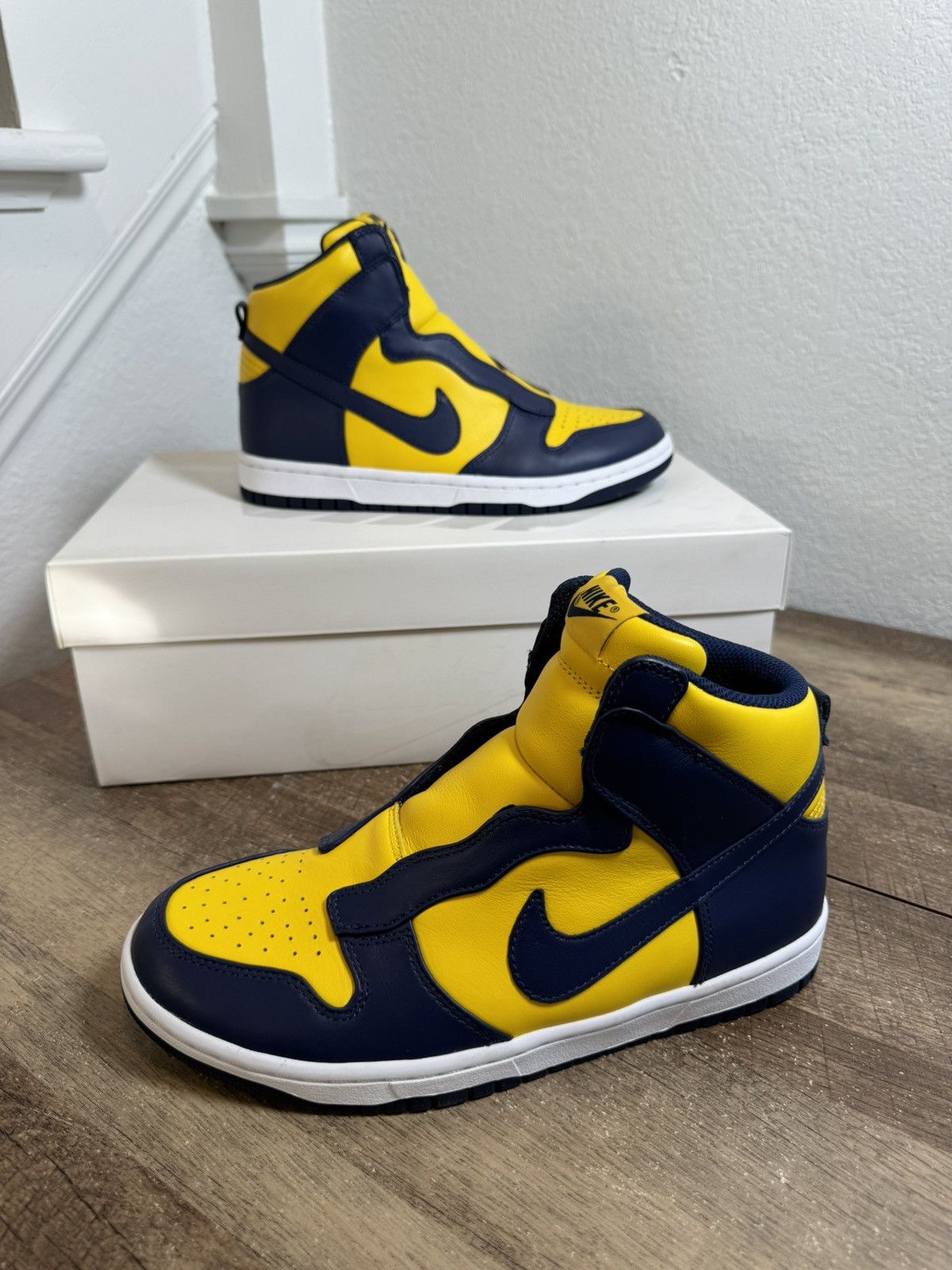 Nike Sacai x wmns NikeLab Dunk Lux Varsity Maize Navy Size 9 NEW Size US 9 / IT 39 - 2 Thumbnail