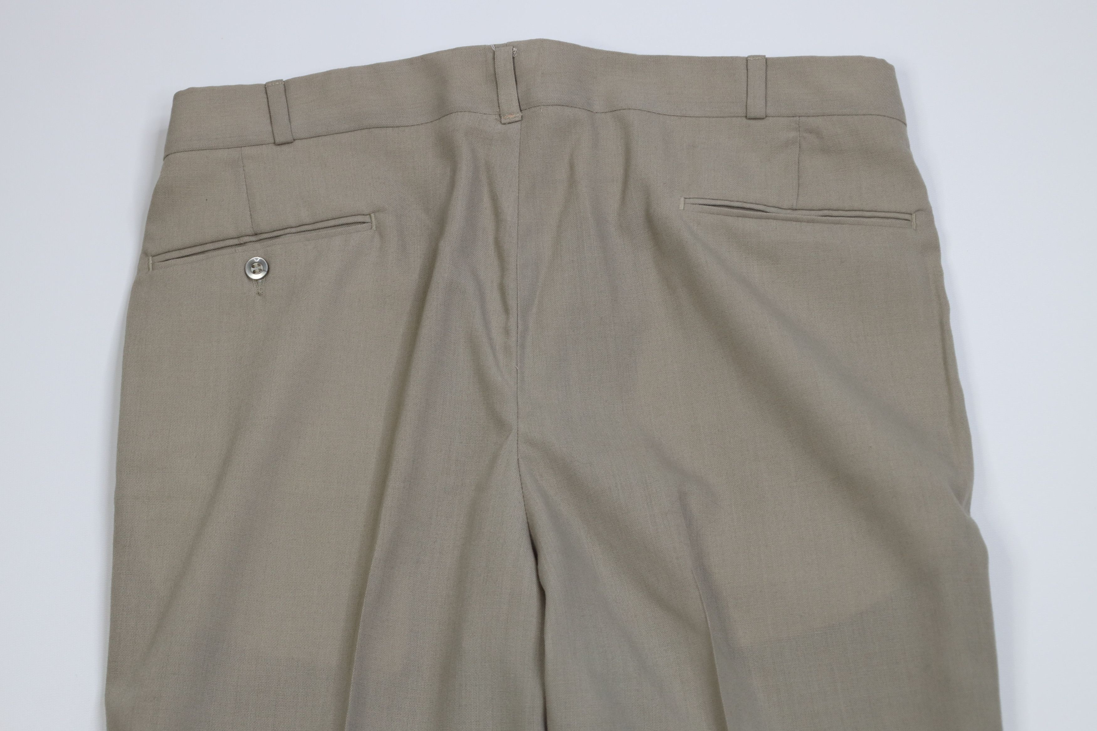 Vintage Vintage 70s Streetwear Wool Blend Knit Wide Leg Chino Pants Size US 36 / EU 52 - 9 Thumbnail