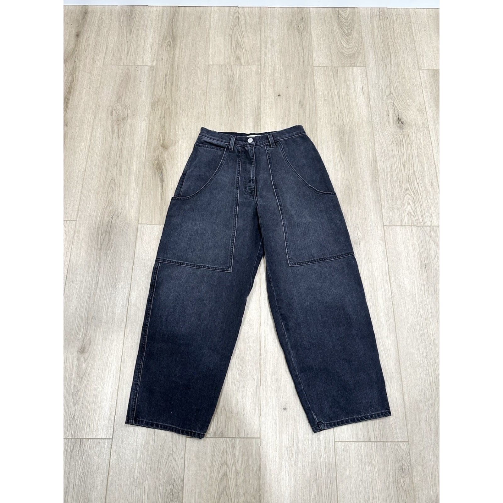 Vintage VINTAGE? No. James Street Co Jeans Women Barrell Fit Wide Black Gray Size 28x26 Size 28" / US 6 / IT 42 - 2 Thumbnail