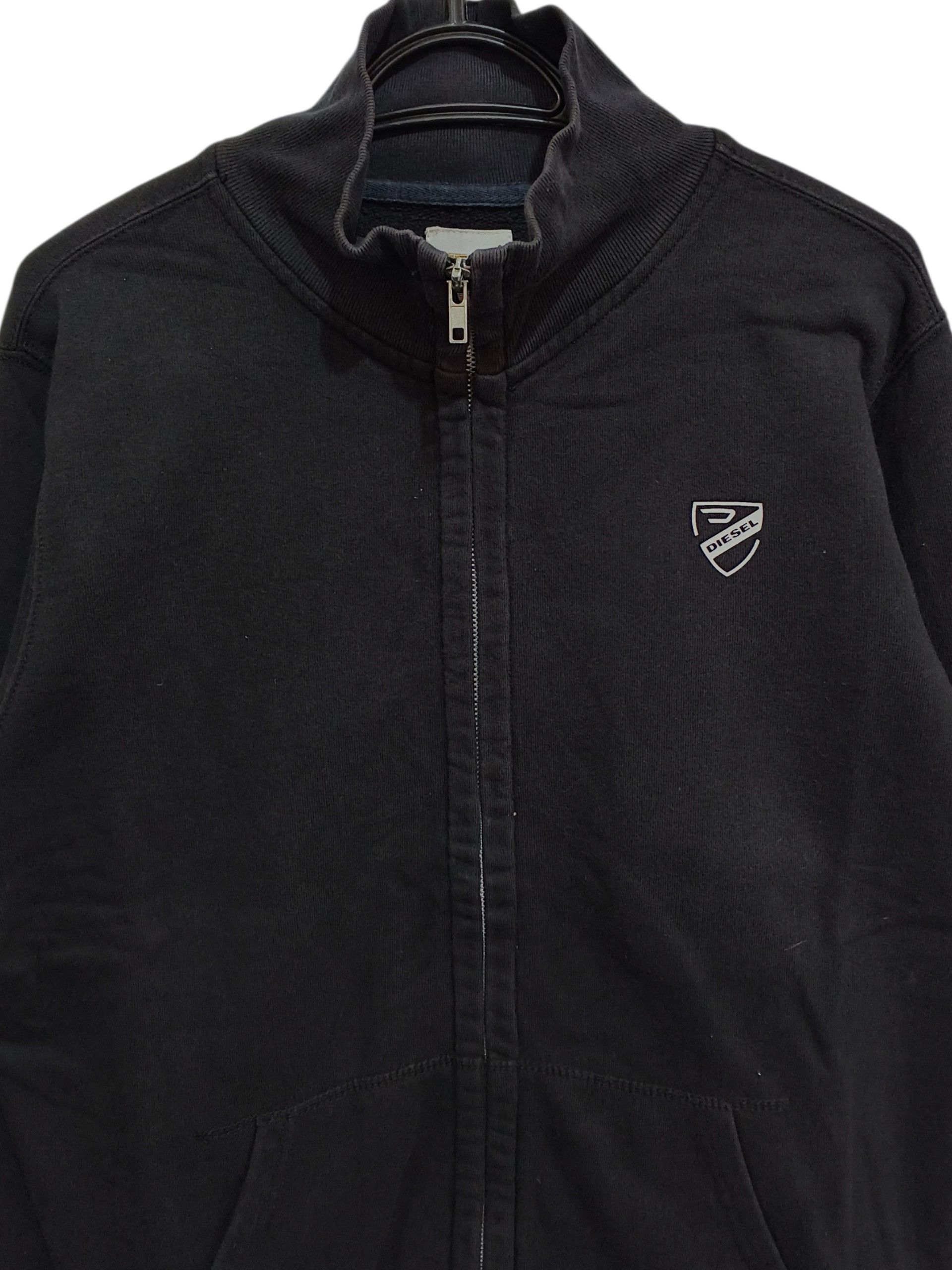 Diesel Y2K Minimal Shield Logo Full Zip Sweat Jacket Size US M / EU 48-50 / 2 - 3 Thumbnail