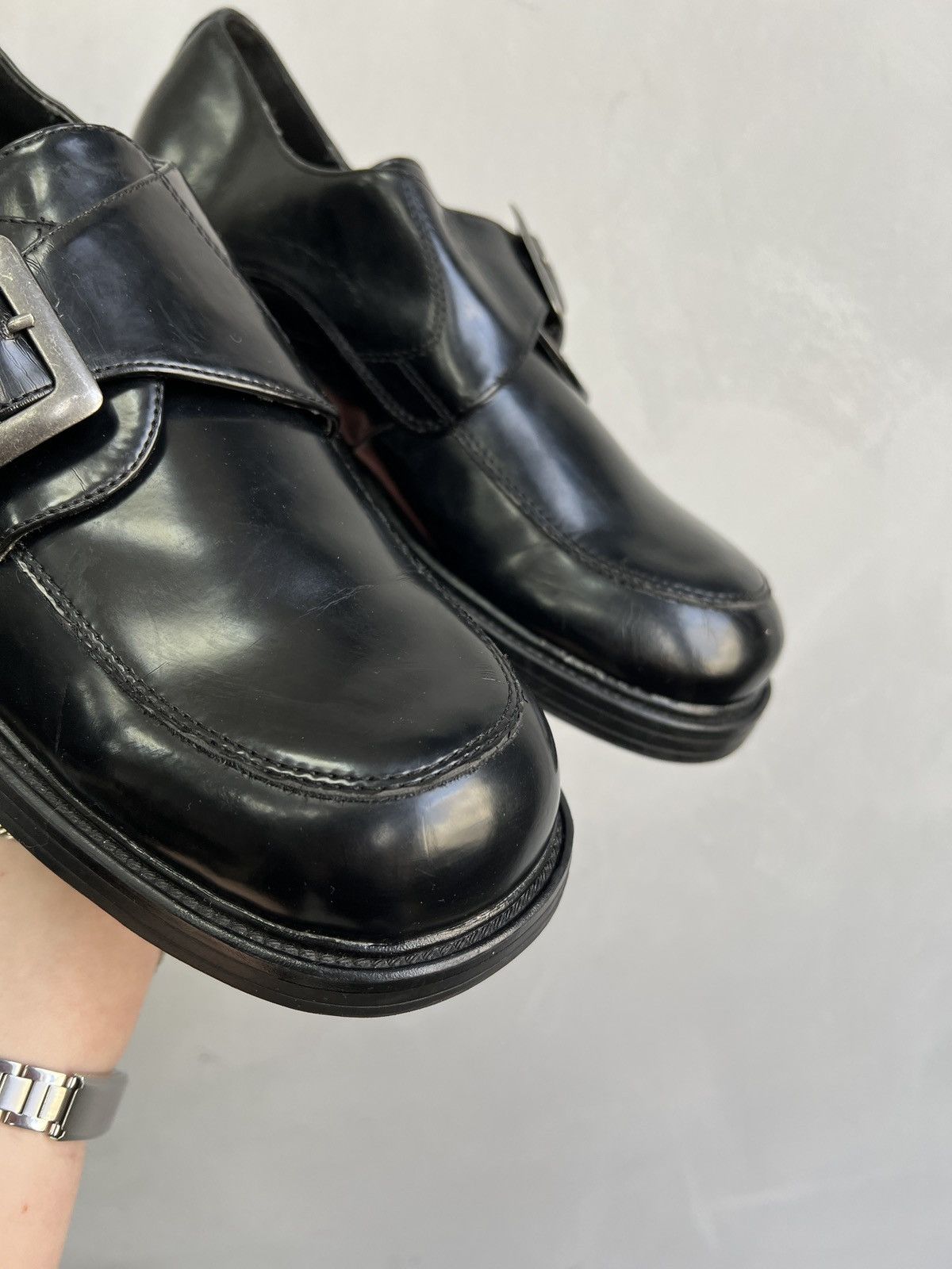 New Rock Black platform boots new rock style y2k hype Size US 8 / EU 41 - 3 Thumbnail