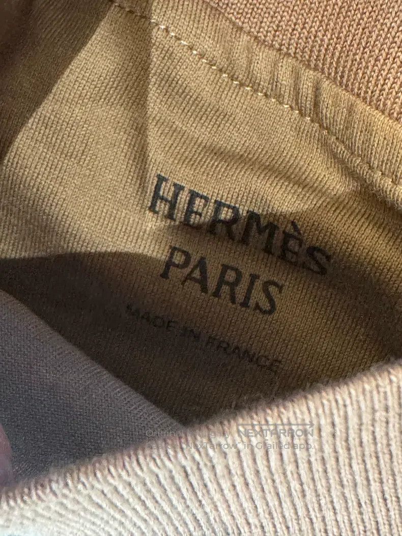 Hermes Hermes Short-sleeve T-shirt with Small Collar and Stamp Pr Size XXS / US 00 / IT 34 - 4 Thumbnail