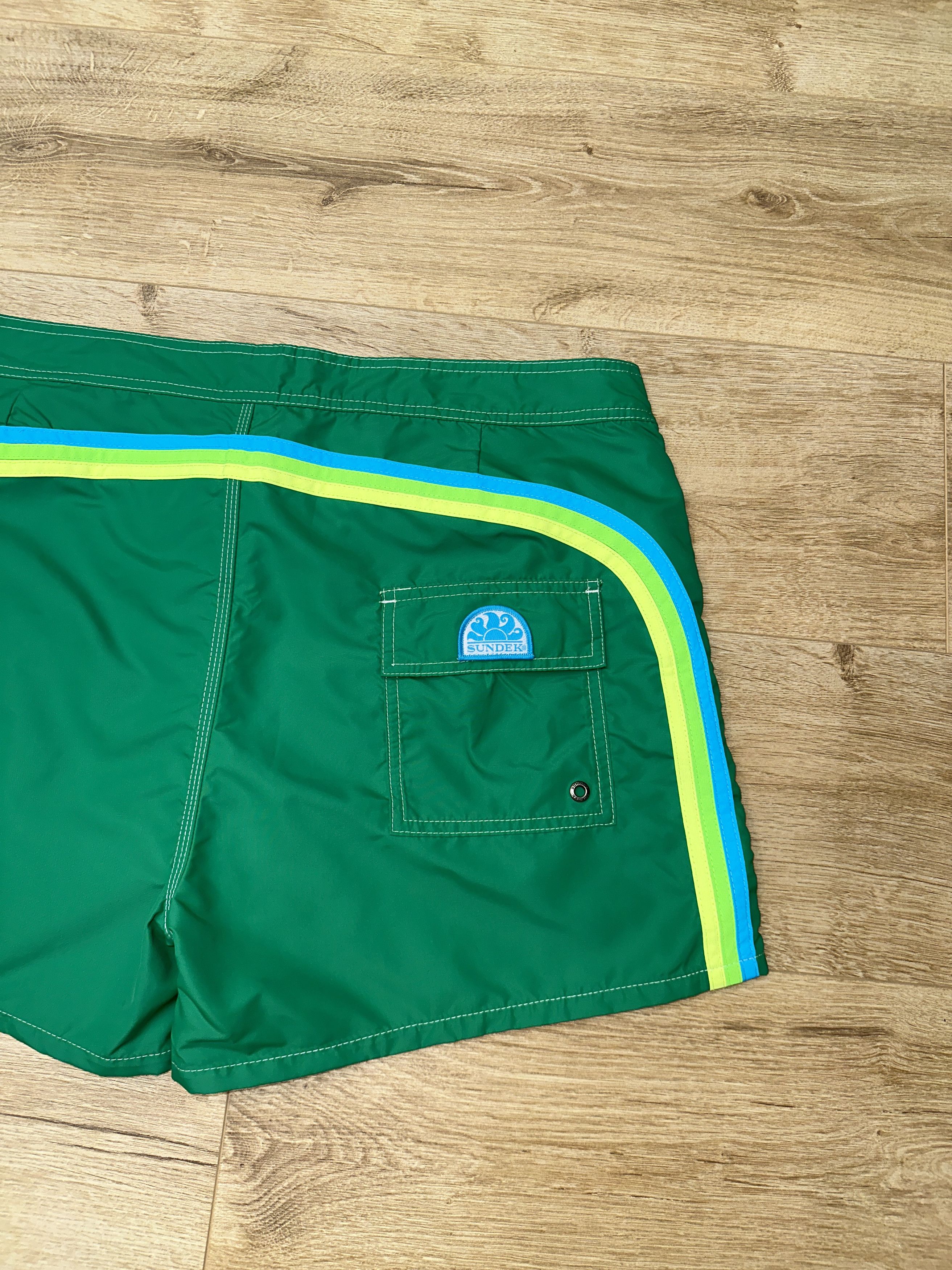 Sundek Sundek 38 Swim Shorts Green Rainbow Arc Stripe Size 38 Size US 38 / EU 54 - 6 Thumbnail