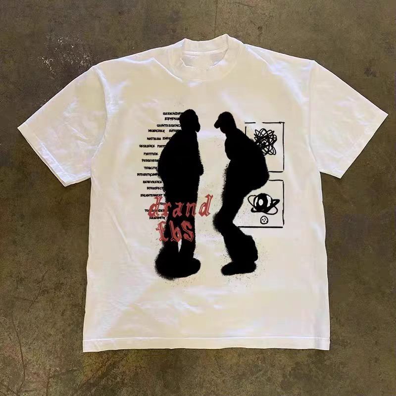 Vintage White casual retro trendy boys printed t-shirt Size US M / EU 48-50 / 2 - 1 Thumbnail