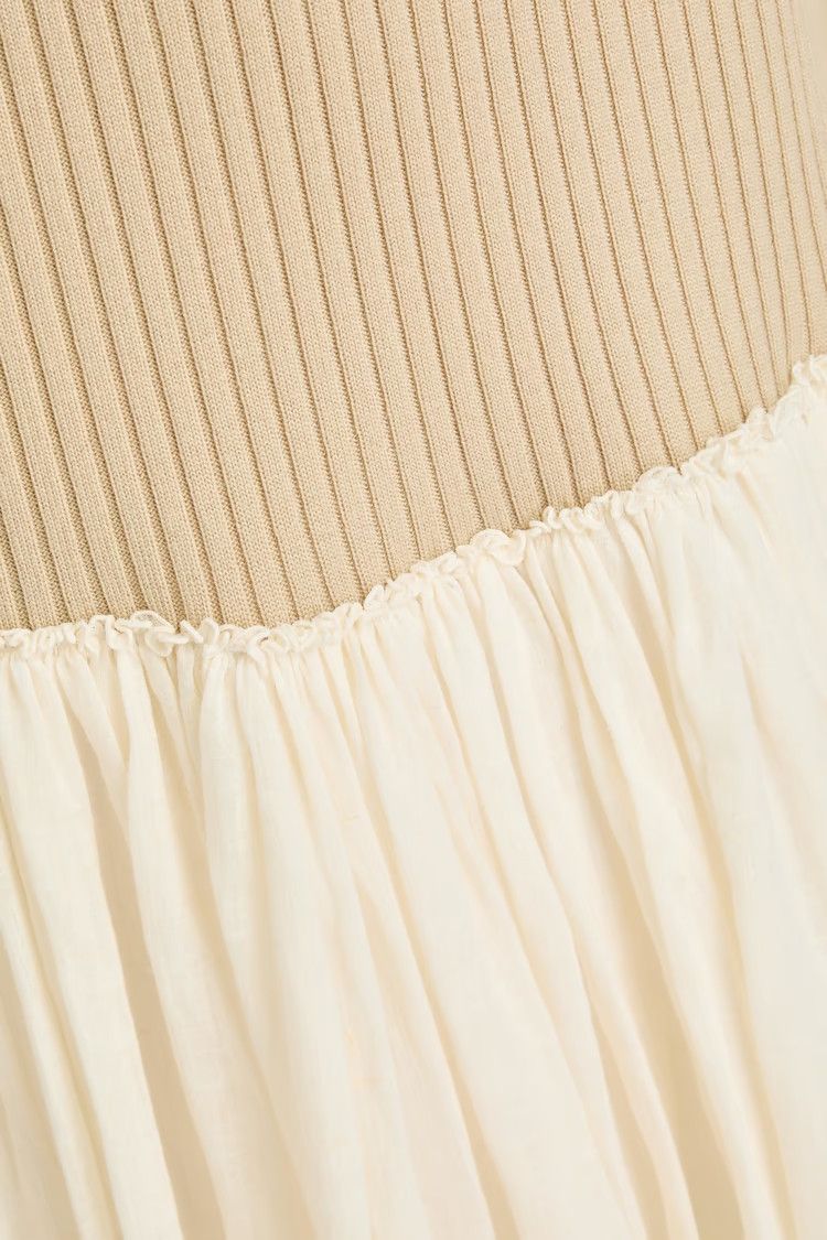 Chloe o1y0825 Maxi Dress in Beige Size XS / US 0-2 / IT 36-38 - 4 Thumbnail