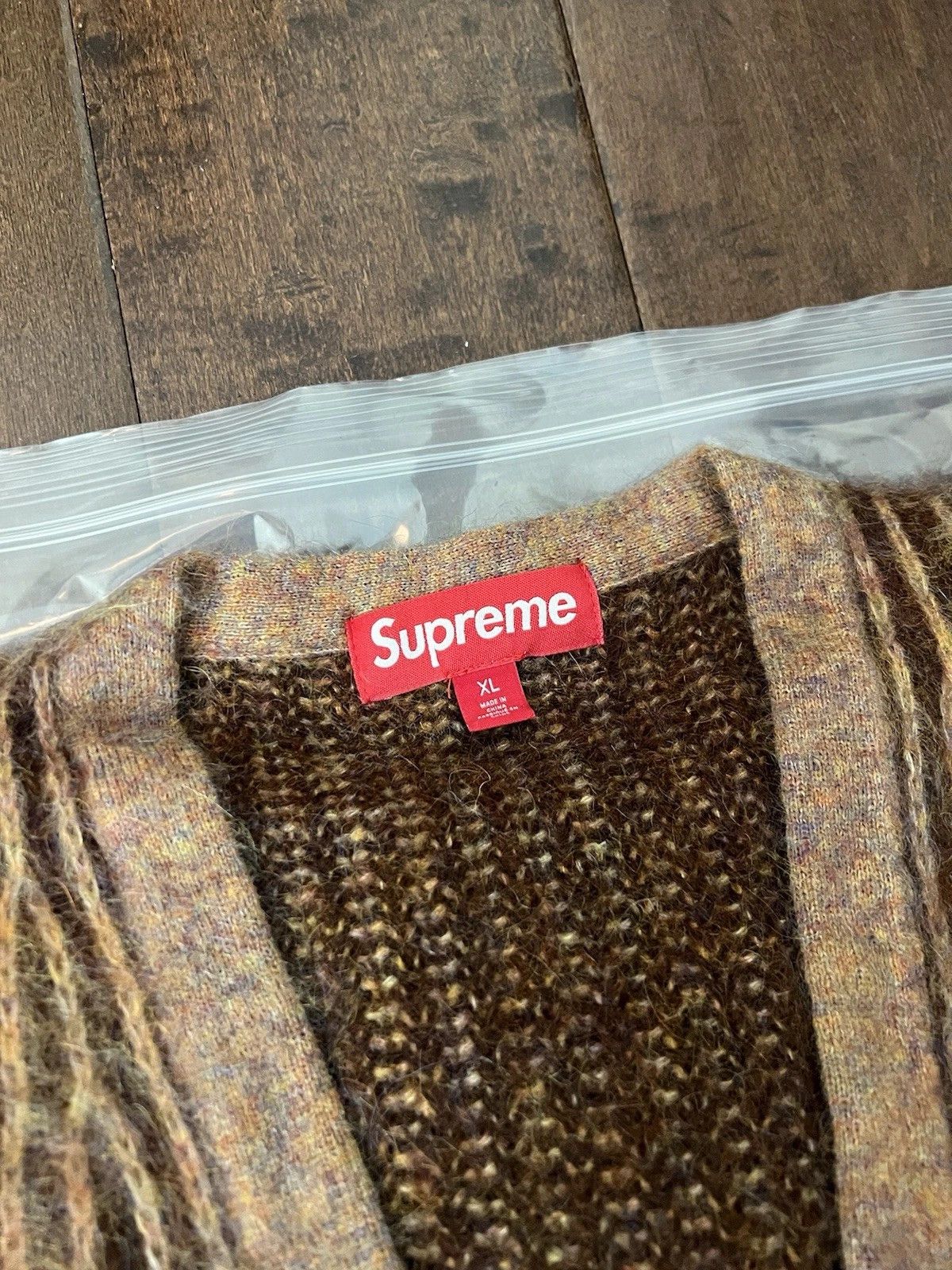 supreme 2-Tone Mohair Cardigan XL ブラウン Supreme Supreme SS25 2 Tone Mohair Cardigan Brown Size XL