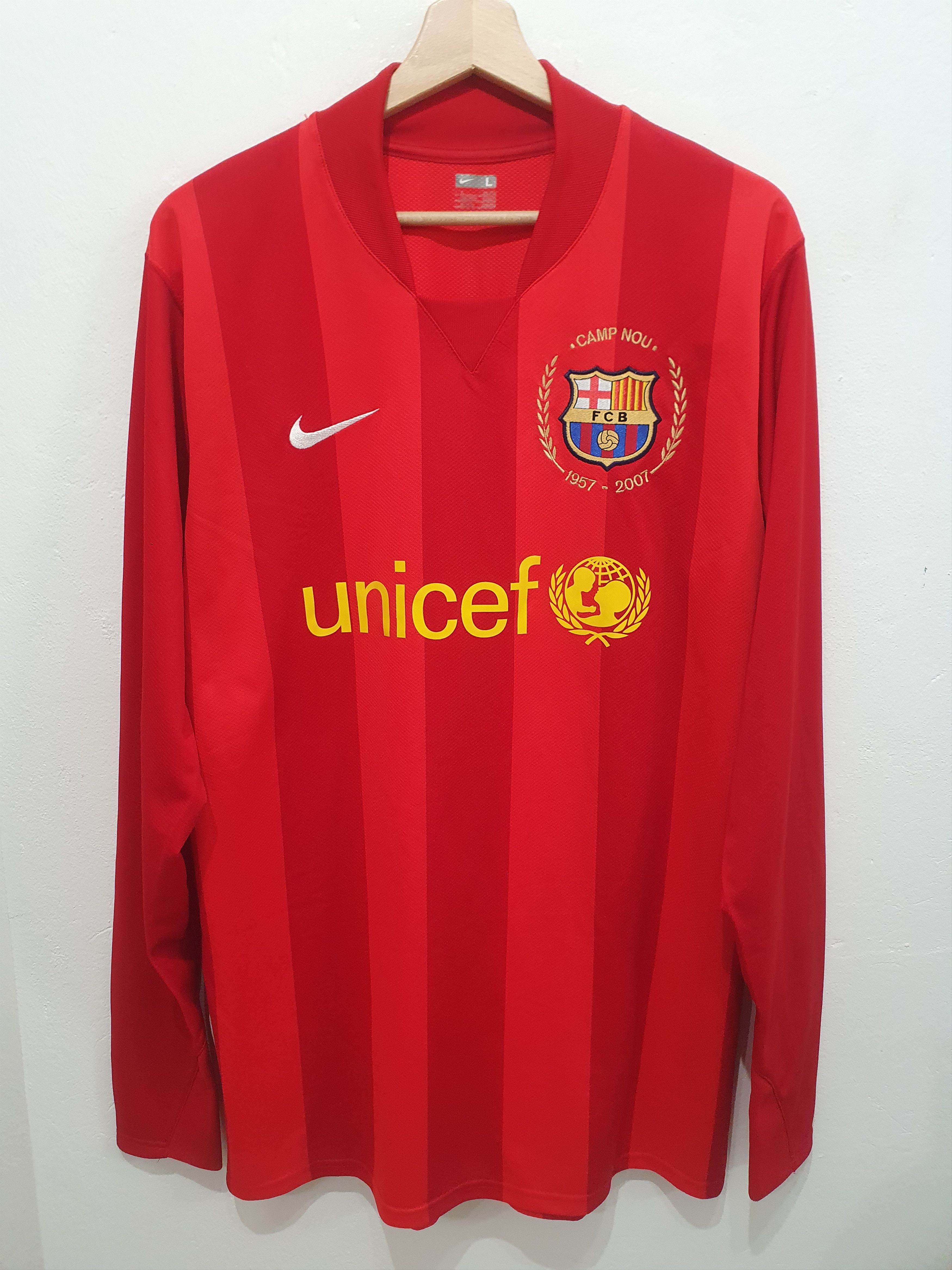 FC BARCELONA 2007 2008 NIKE SIZE L GK JERSEY longSLEEVE
