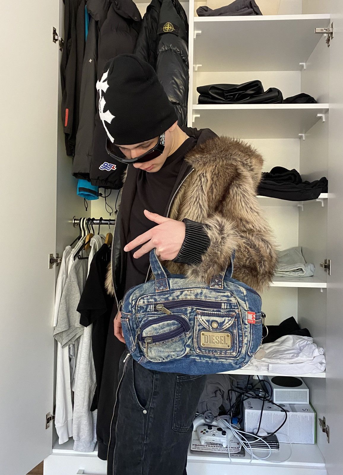Diesel Vintage Shoulder Bag Washed Faded Japanese Avant Gard