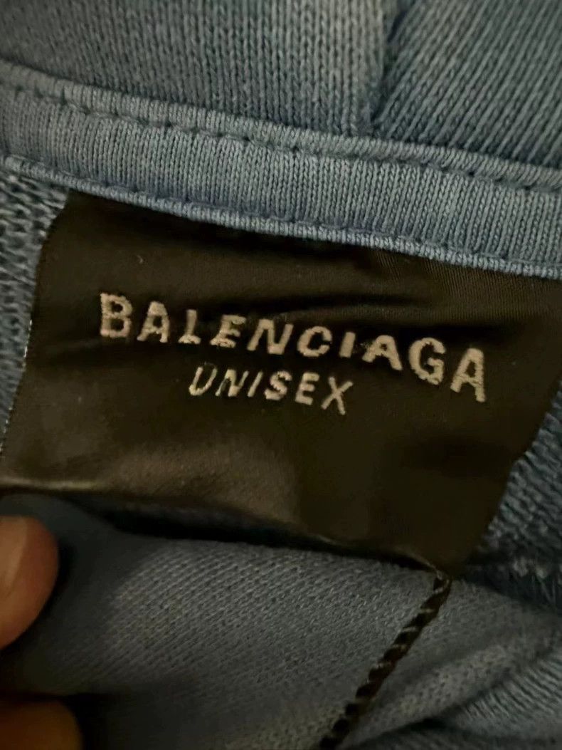 Balenciaga Balenciaga Haze Blue Tape Hoodie Size US XS / EU 42 / 0 - 3 Thumbnail