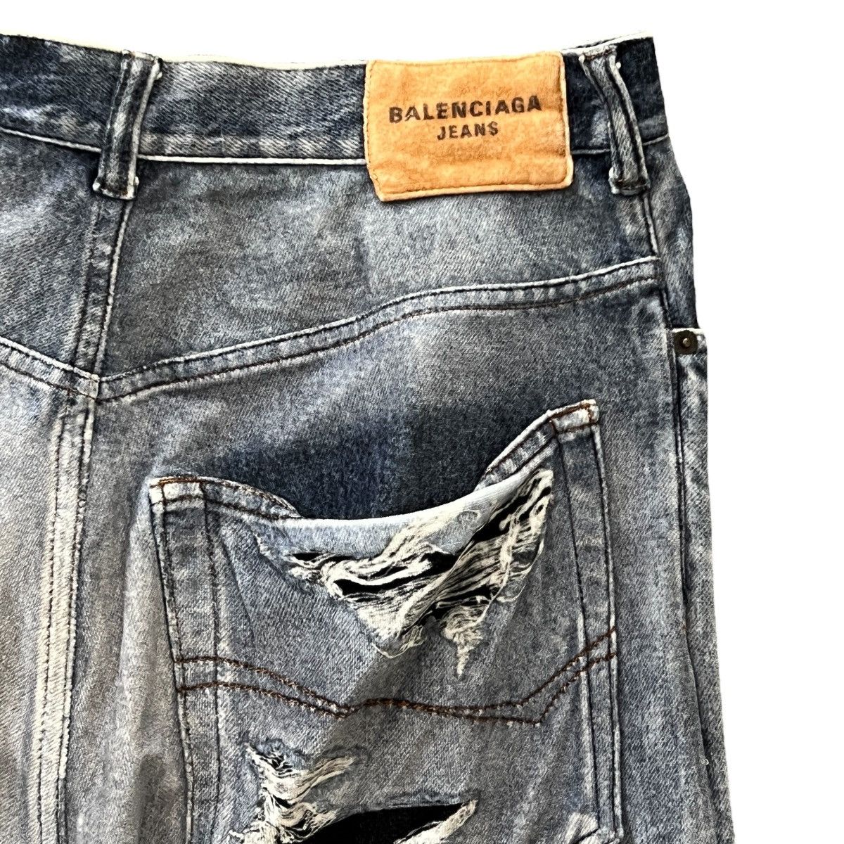 Balenciaga BALENCIAGA 21 Winter Trompe-l'oeil Velours Denim Pants Size US 29 - 13 Thumbnail
