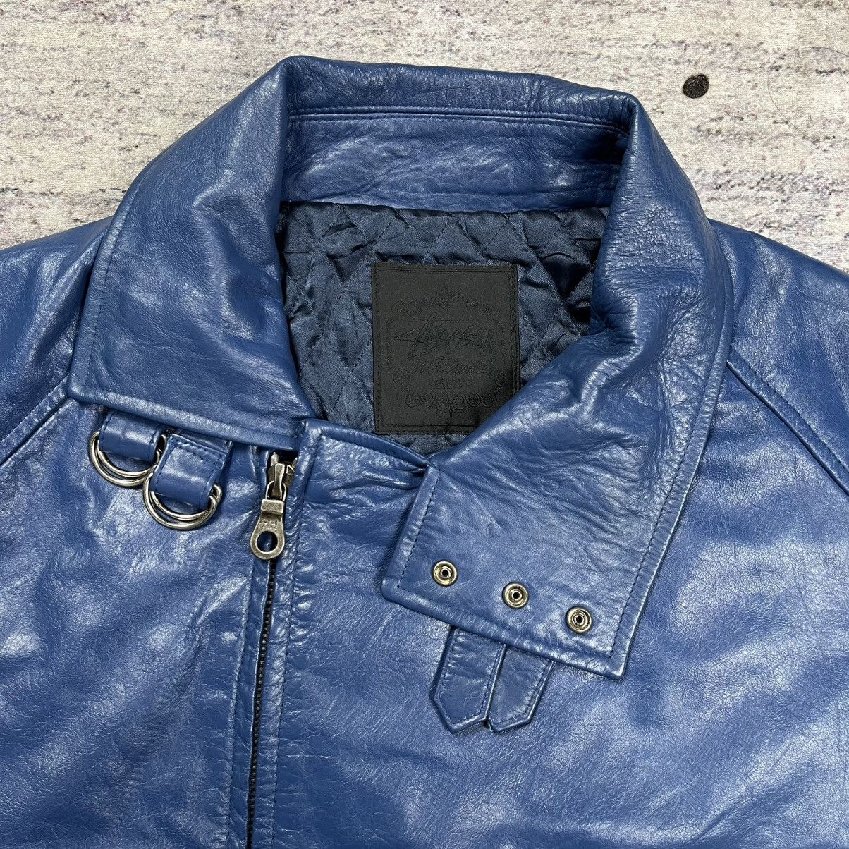 Stussy Vintage 2000s stussy riders leather jacket Size US L / EU 52-54 / 3 - 7 Thumbnail