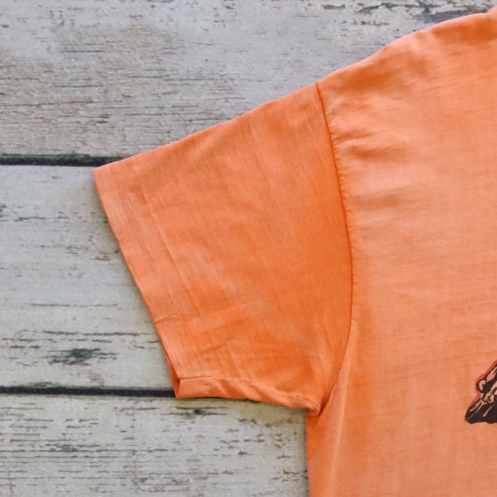 Hanes VINTAGE Hanes T-Shirt XL Orange San Jose is the Mile Motorcycle Made in USA 70s Mens Shirt Size US XL / EU 56 / 4 - 4 Thumbnail
