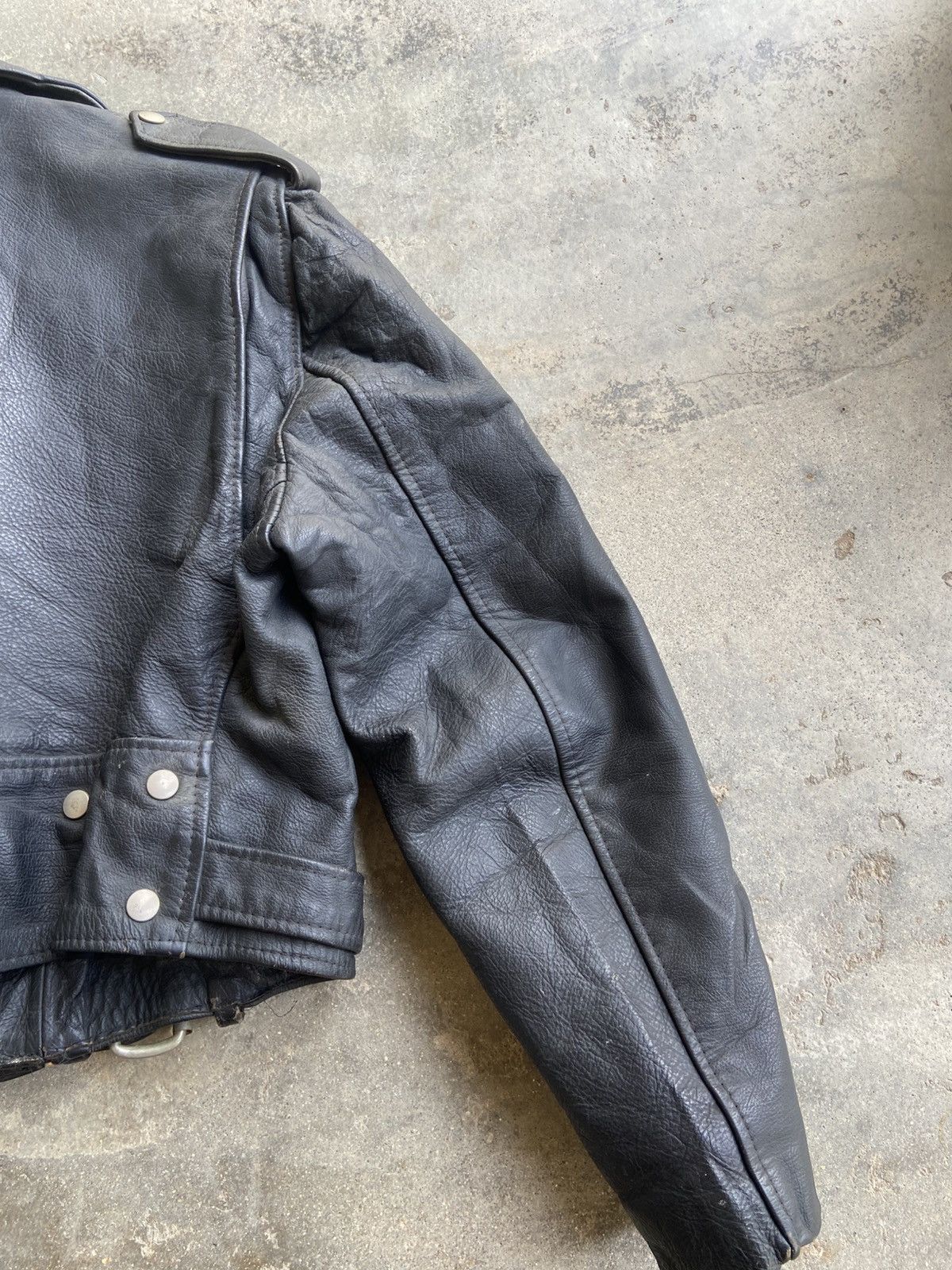 Vintage MARLON BRANDO VTG DOUBLE COLAR GENUINE LEARHER JACKET Size US M / EU 48-50 / 2 - 18 Thumbnail