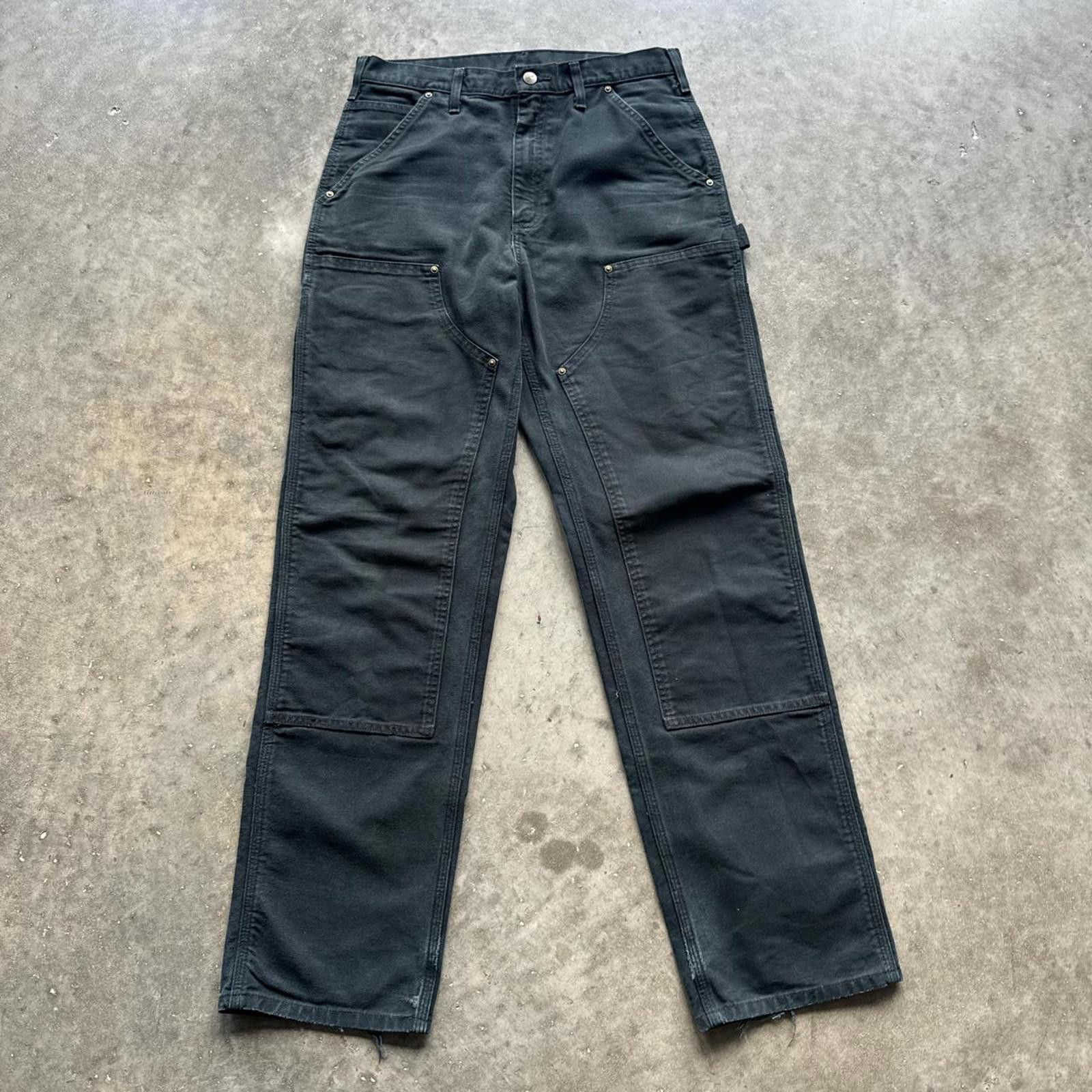 Carhartt Black Carhartt Carpanter Double Knee Vintage Y2k Cargo Pants Size US 31 - 1 Thumbnail