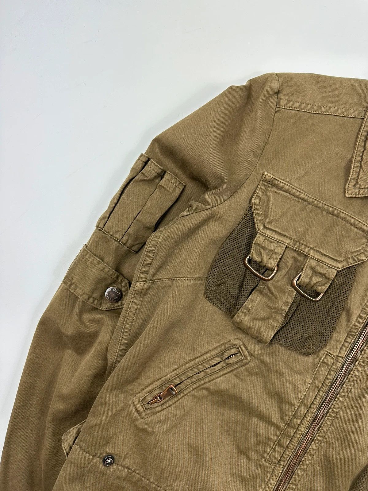 Dolce & Gabbana Dolce Gabbana FW04 Army Mesh Pocket Crop Khaki Jacket Size M / US 6-8 / IT 42-44 - 5 Thumbnail