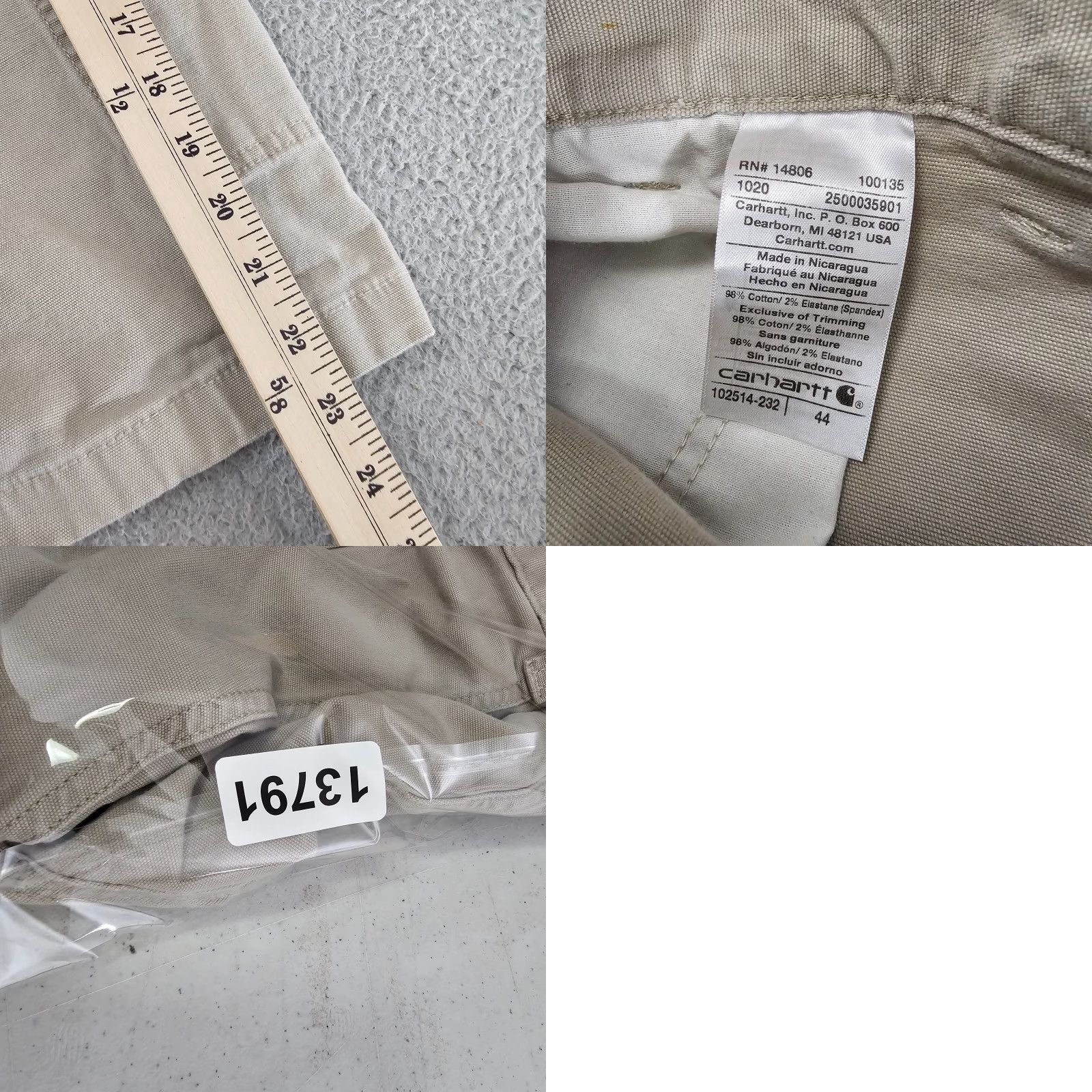 Carhartt Carhartt Cargo Shorts Mens 44 Tan Cotton Canvas Workwear Cargo Pocket Relaxed Size US 44 / EU 60 - 8 Thumbnail