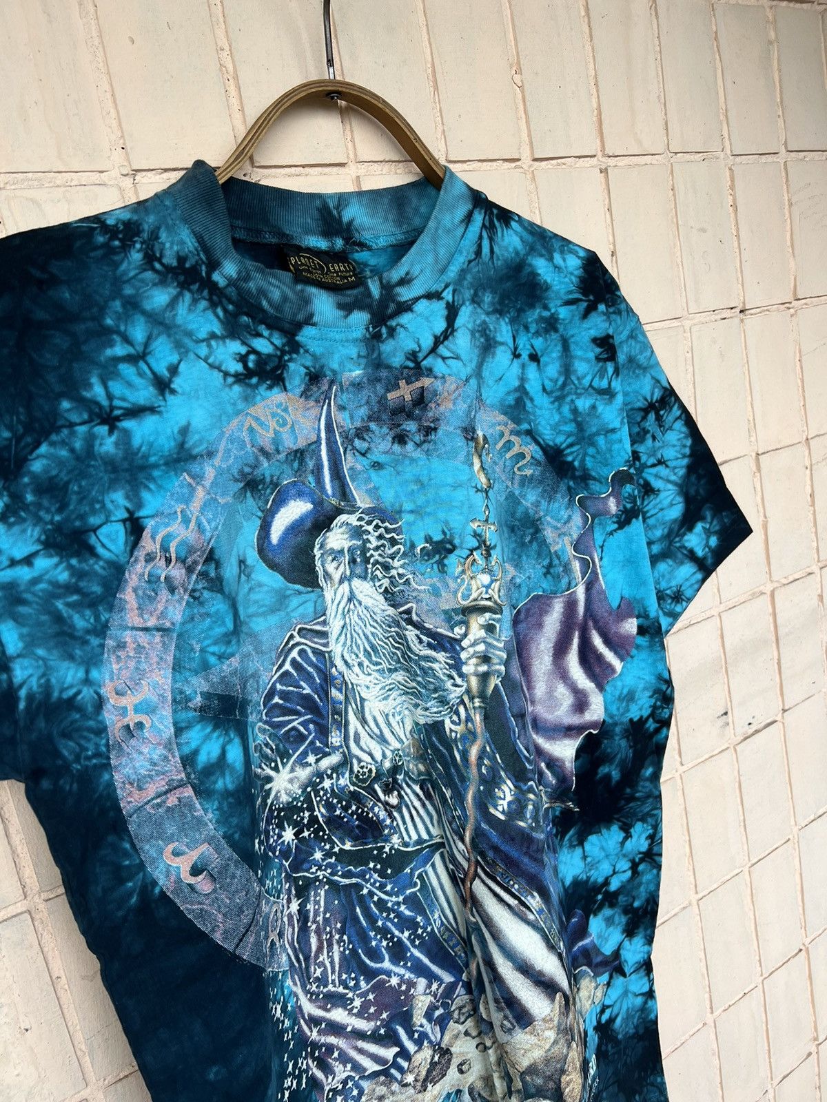 Band Tees Vintage Wizard T Shirt AOP Front Back 3D Graphic 90s Size US L / EU 52-54 / 3 - 6 Thumbnail