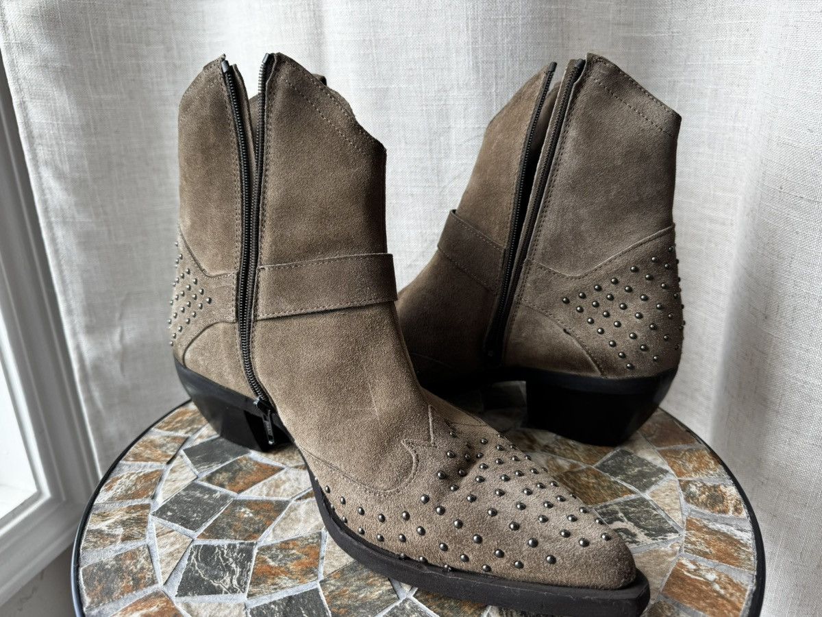 Other Emanuele Crasto Studded Taupe Suede Boots — Made in Italy Size US 8 / EU 41 - 6 Thumbnail