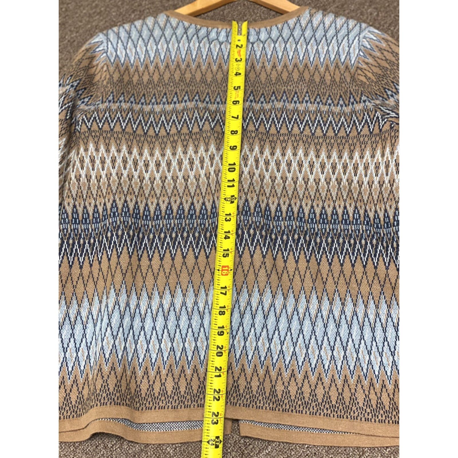 Pendleton Pendleton Cardigan Sweater Women M Linen Blend One Button Diamond Argyle Blue Brown Blues Vintage No Size M / US 6-8 / IT 42-44 - 6 Thumbnail