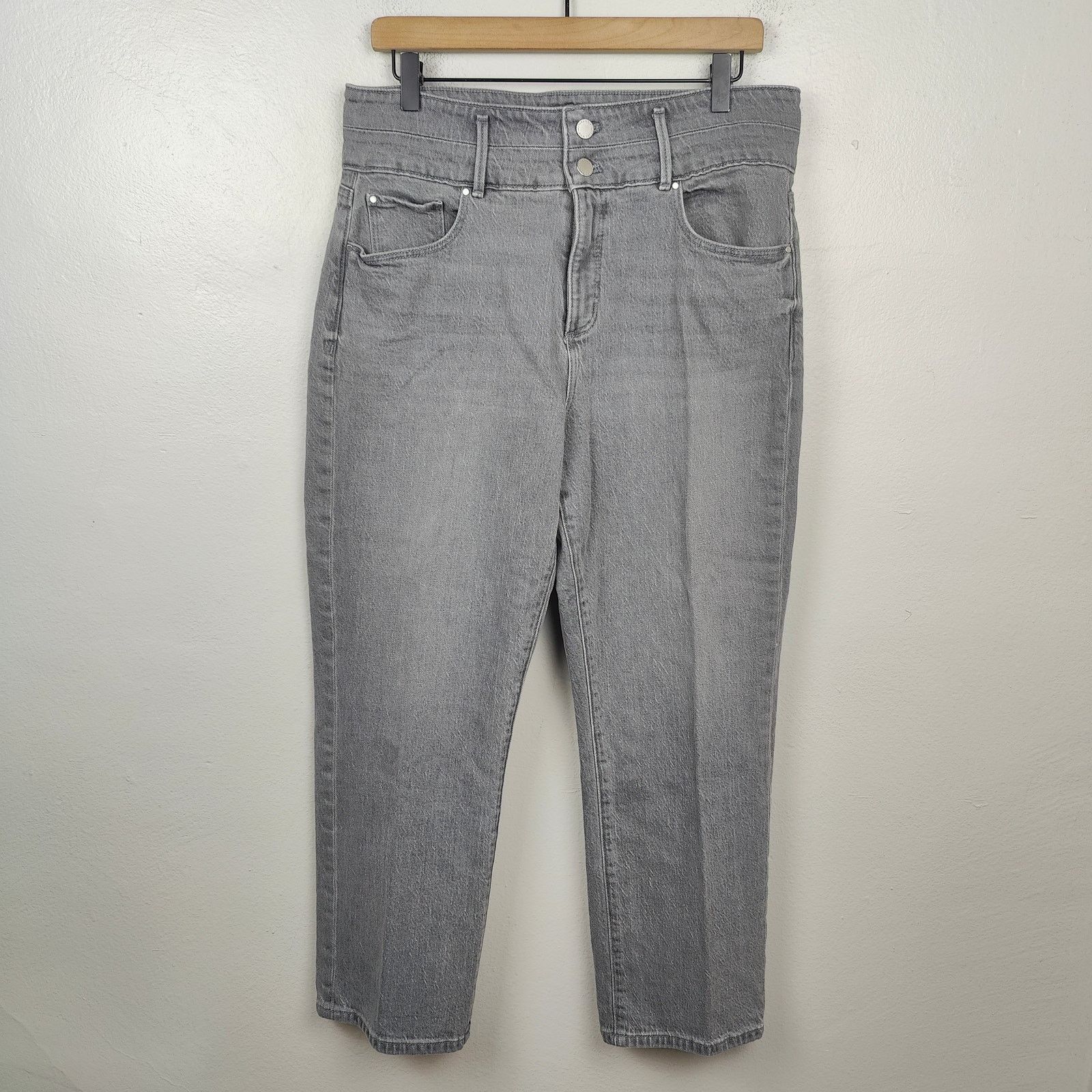 Ann Taylor Ann Taylor The Straight Crop Jeans Womens 10 Gray Size 32" / US 10 / IT 46 - 1 Thumbnail