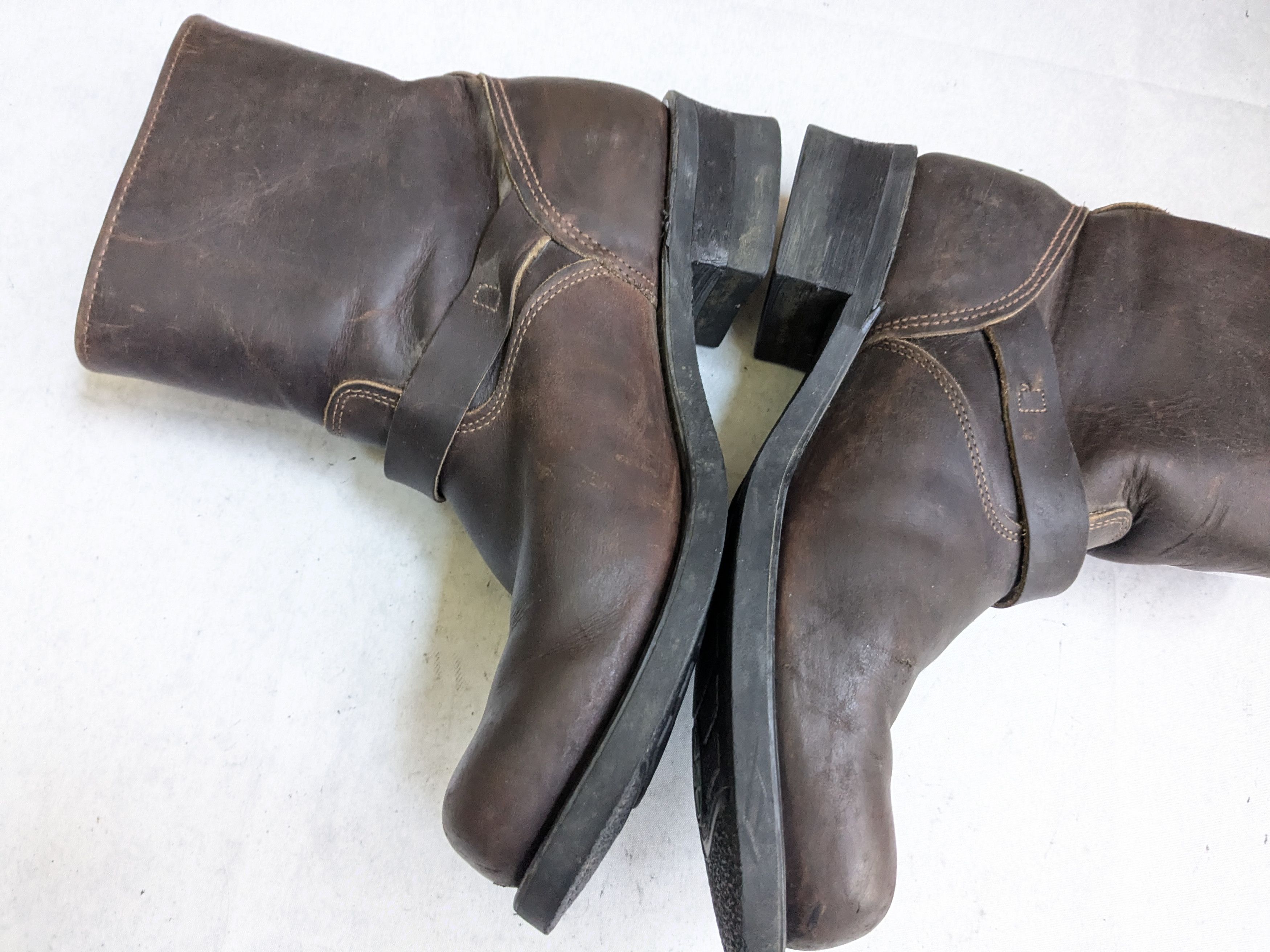 Frye Frye Engineer Boots Brown 12 M Leather Buckle Size US 12 / EU 45 - 11 Thumbnail