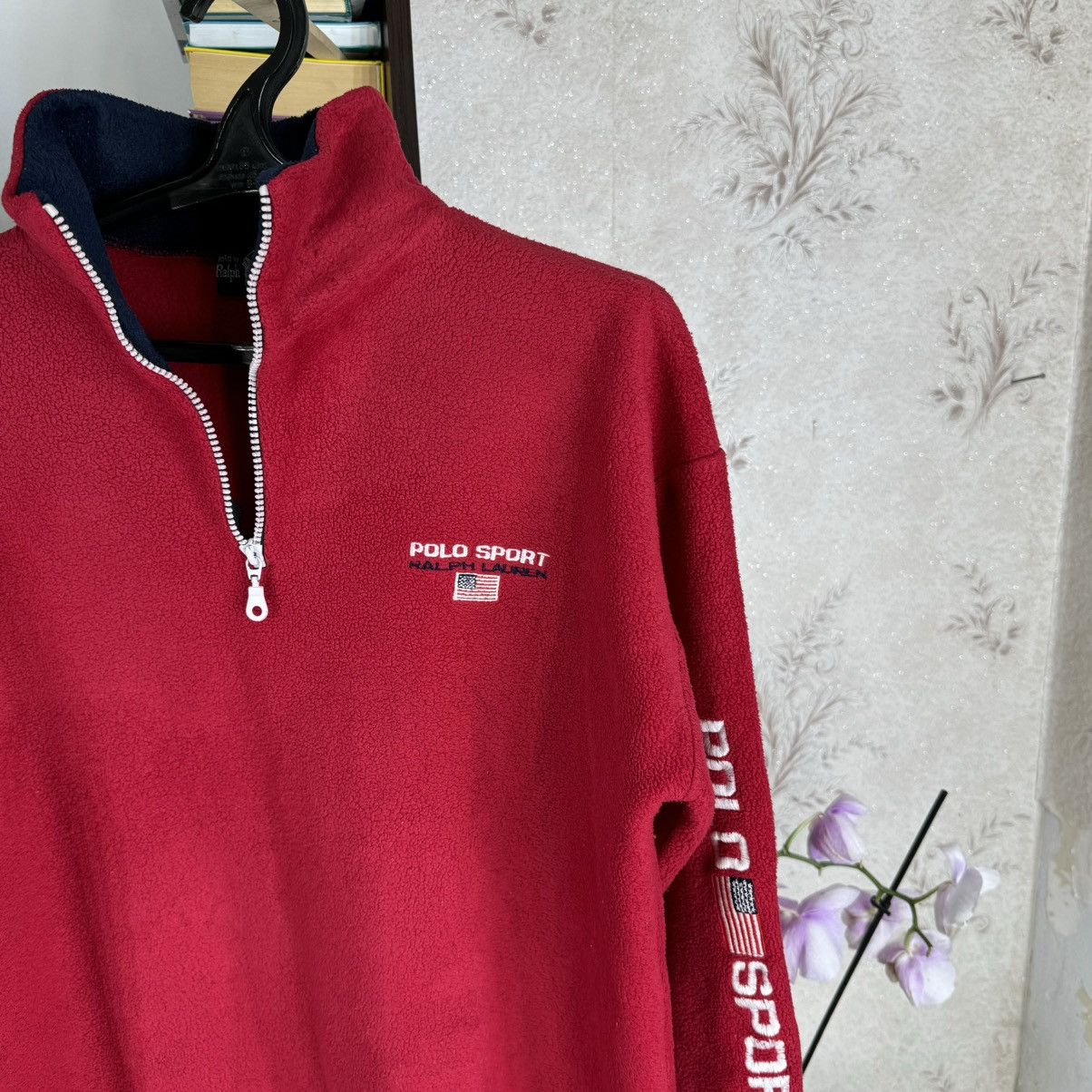 Polo Ralph Lauren × Vintage Vintage 90s Ralph Lauren Polo Sport Fleece Red XL Luxury Size US XL / EU 56 / 4 - 12 Thumbnail