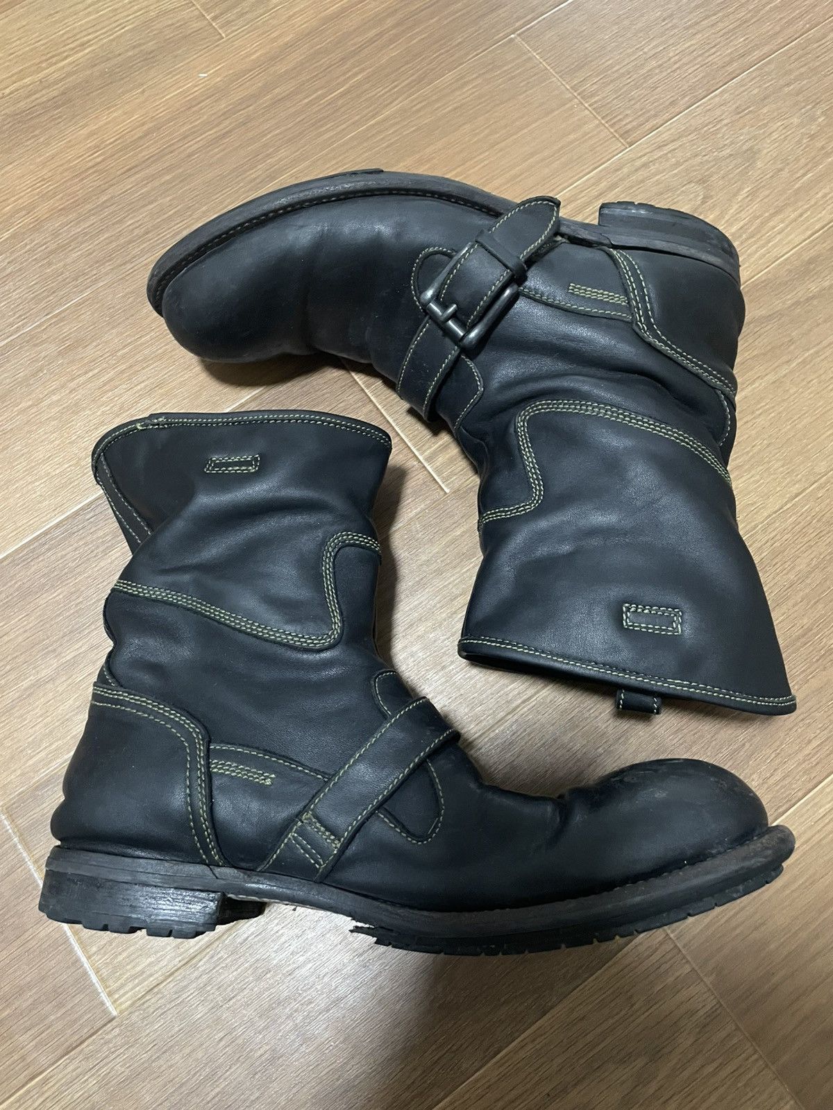 靴 \"alfredo bannister\"riders design boots Alfredo Bannister Japan Engineer Boots Leather Strap Buckle