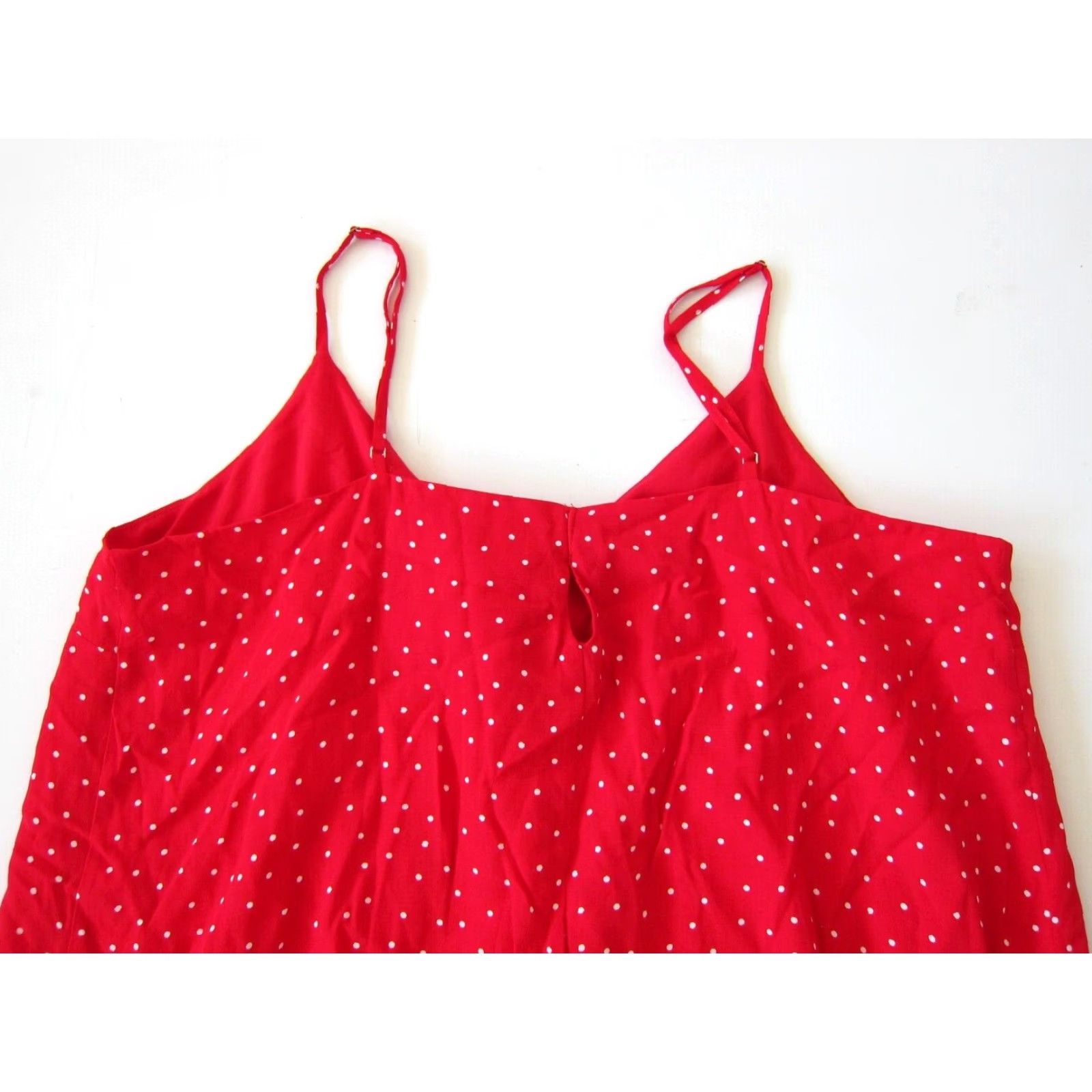 Gap Gap 100% Rayon Red White Polka Dot Spaghetti Strap Tunic Tank Sun Slip Dress XL Size XL / US 12-14 / IT 48-50 - 5 Thumbnail