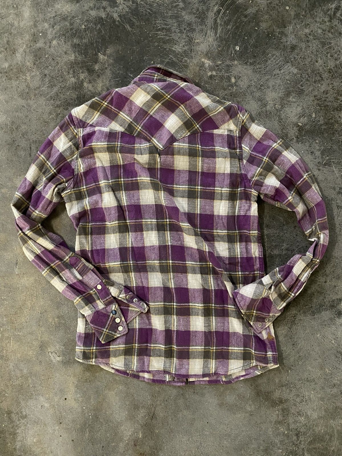 Hysteric Glamour × Japanese Brand × Vintage Hysteric Glamour Flannel Western Pearl Snap Button Shirts Size S / US 4 / IT 40 - 9 Thumbnail