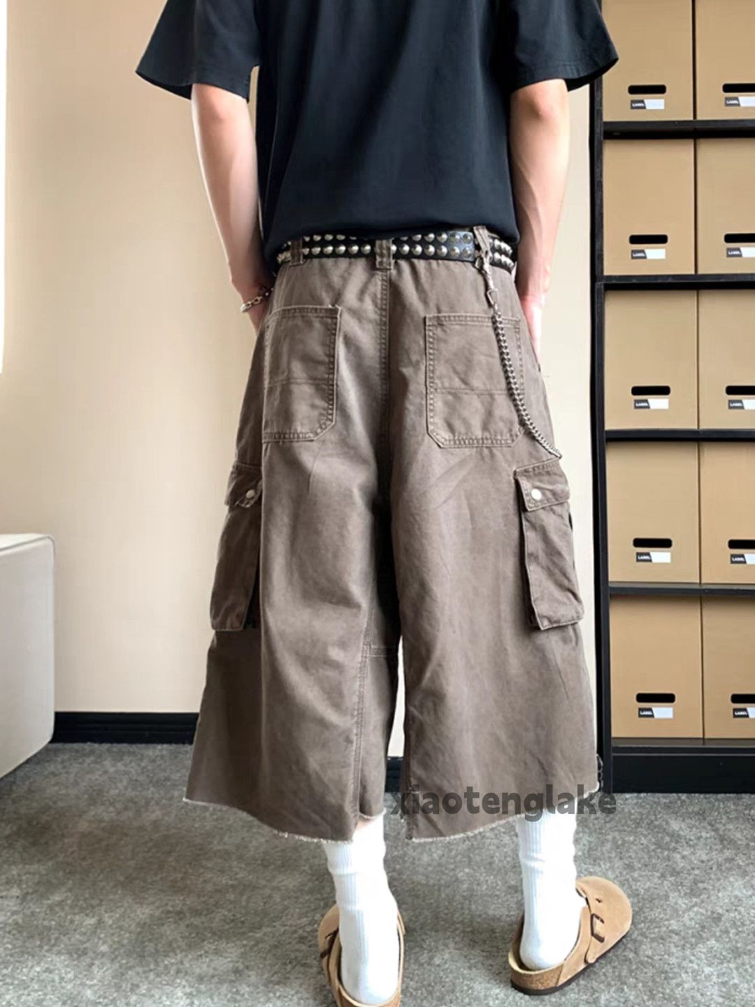 Designer × Japanese Brand × Vintage Unisex washed faded loose baggy carpenter work shorts Size US 26 / EU 42 - 3 Thumbnail