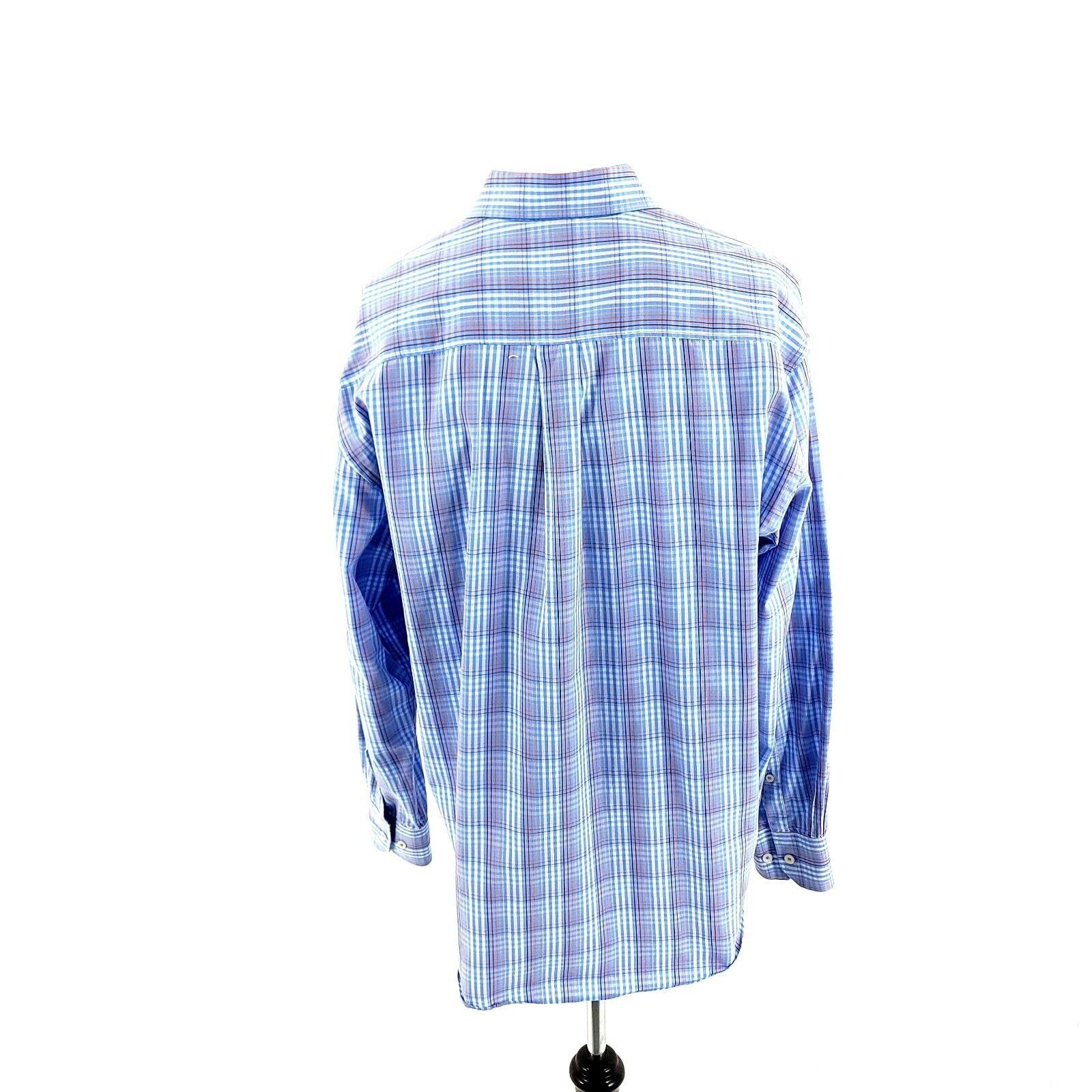 Alan Flusser Alan Flusser Large Blue Multi Colored Plaid Cotton Front Poc Size US L / EU 52-54 / 3 - 5 Thumbnail