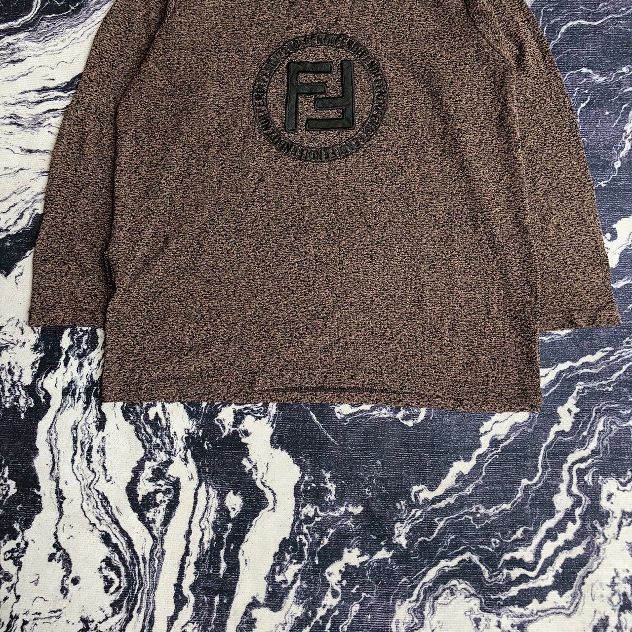 Fendi Vintage Fendi FF Logo Wool Knit Brown Sweater Size M / US 6-8 / IT 42-44 - 4 Thumbnail