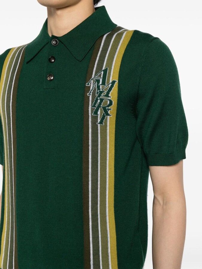 Amiri o1y0525 Logo Polo Shirt in Multicolor Size US M / EU 48-50 / 2 - 2 Thumbnail