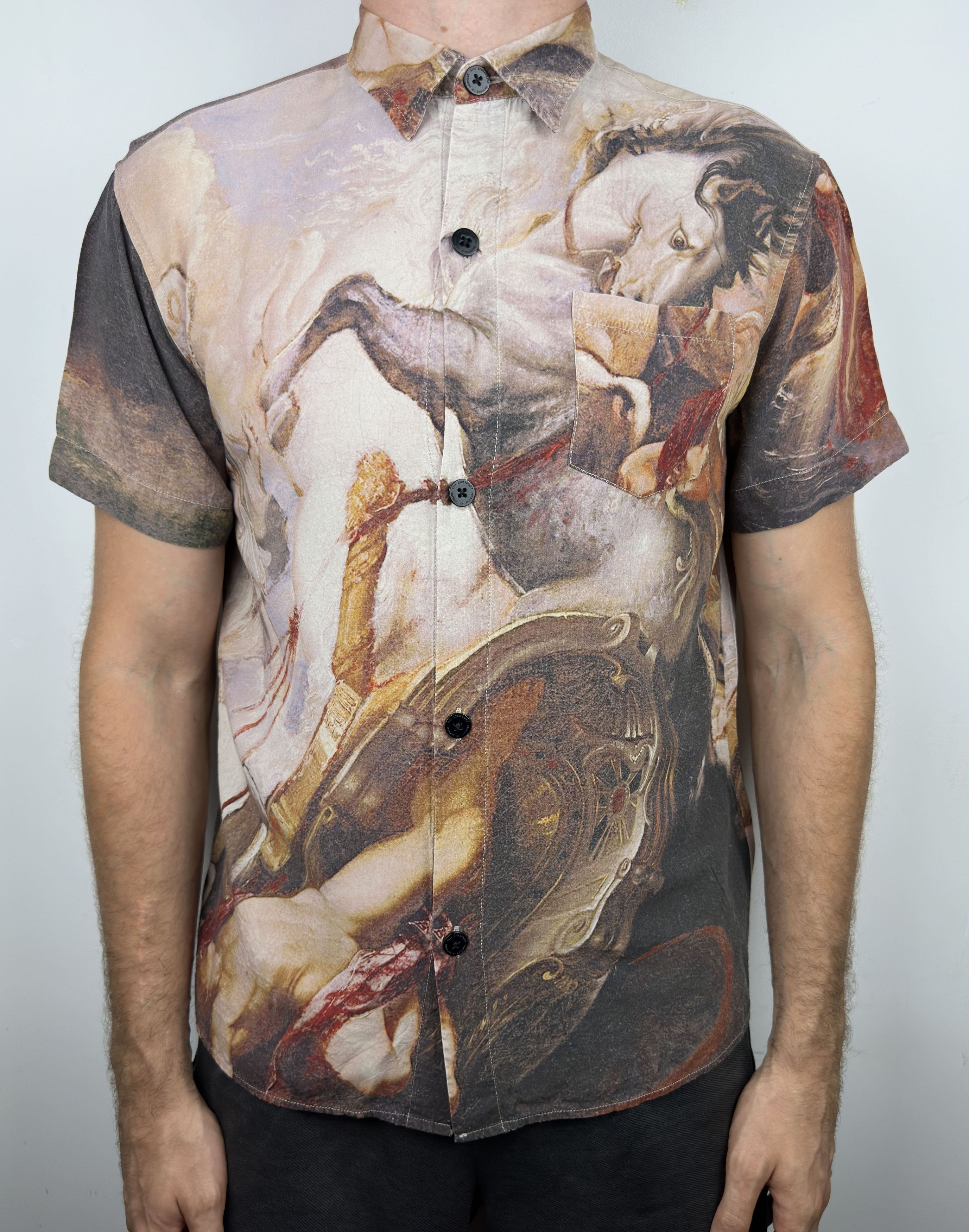 Han Kjobenhavn Han Kjobenhavn Mist Fullprint Button Up Shirt Rayon Luxury Size US L / EU 52-54 / 3 - 3 Thumbnail