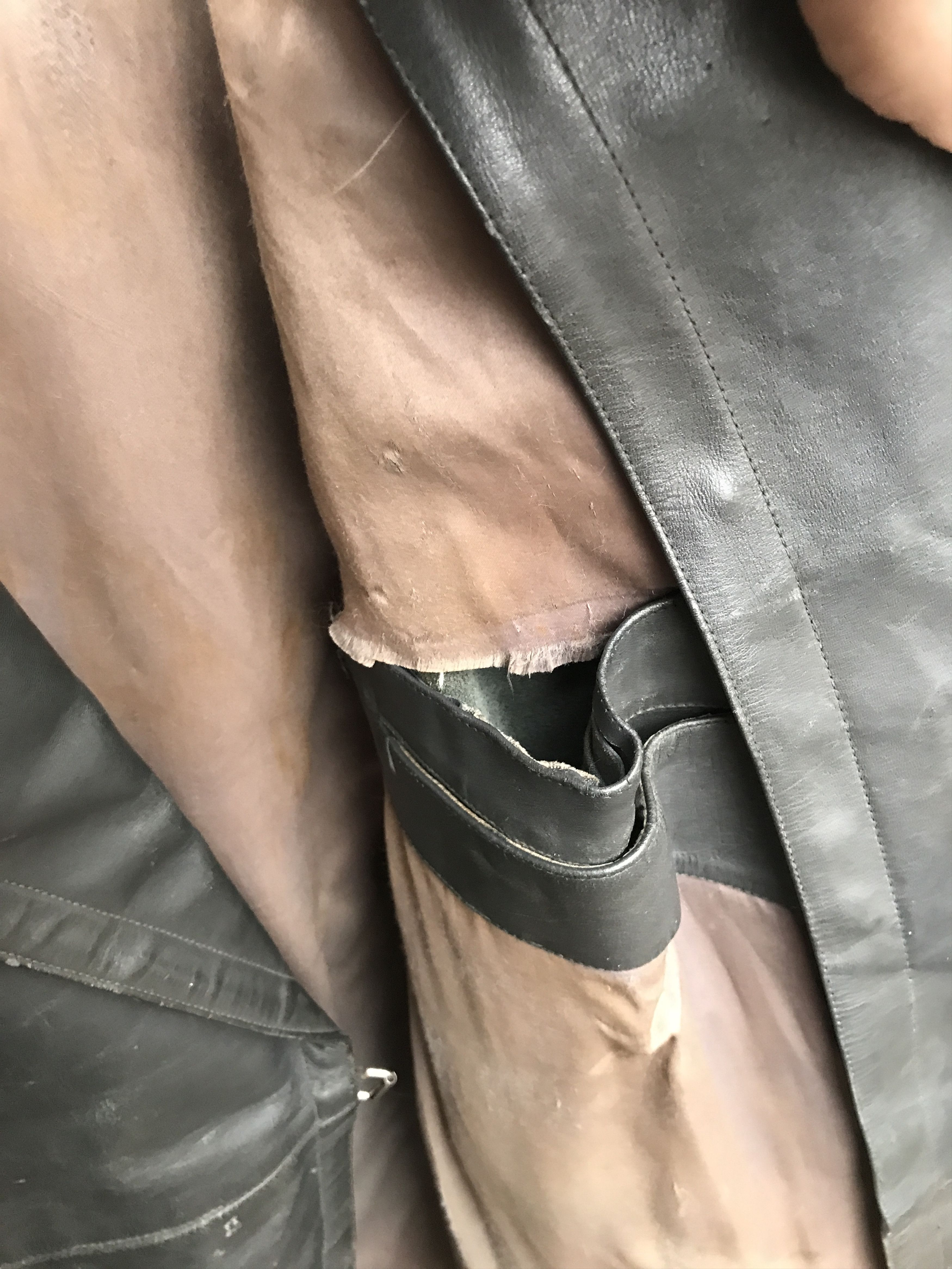 Vintage 40s German Motorcycle Horsehide Leather Jacket / Coat Size US L / EU 52-54 / 3 - 20 Thumbnail