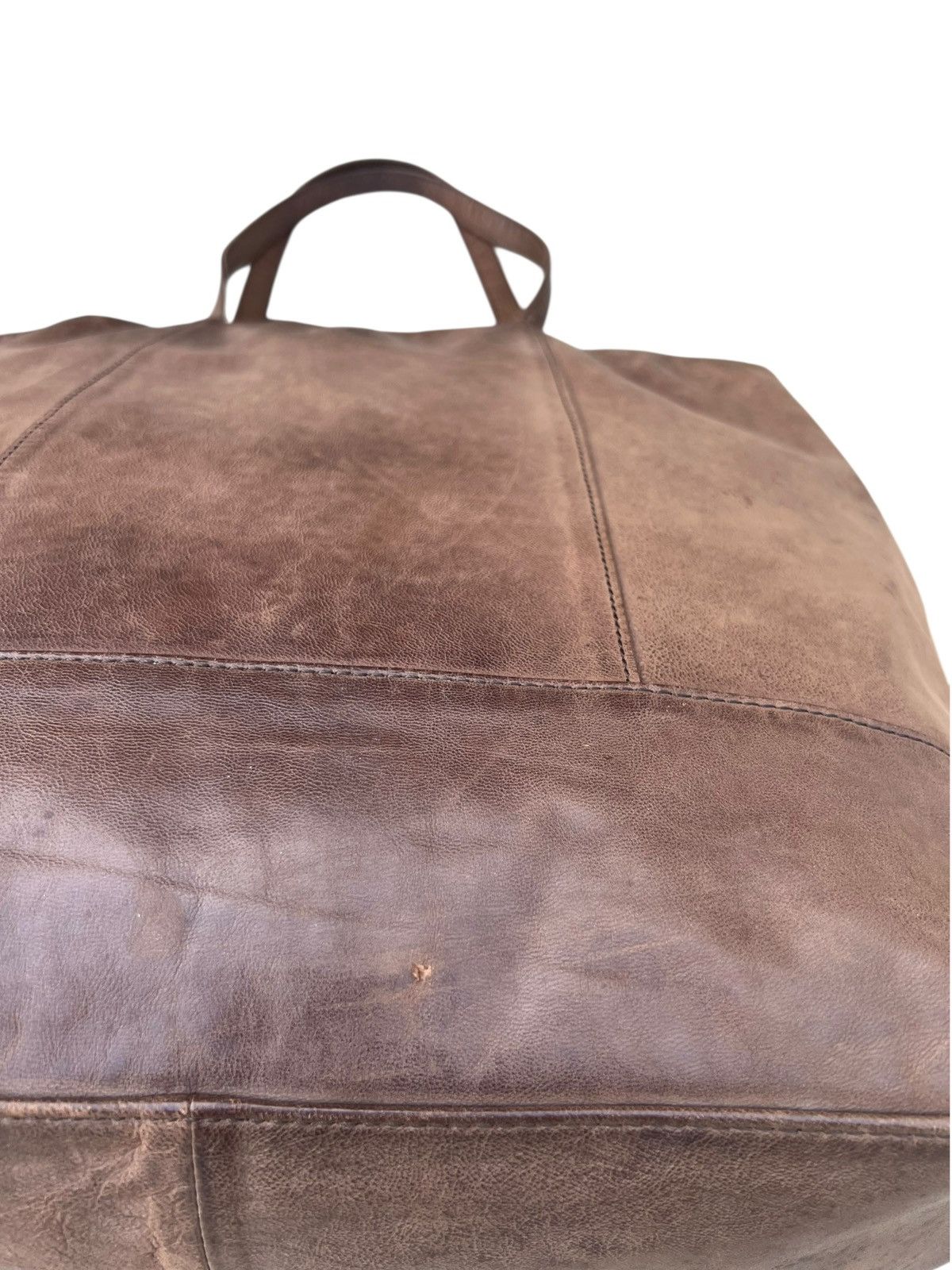 Leather Kissora Japan Faded Patina Leather Tote Bag Size ONE SIZE - 8 Thumbnail