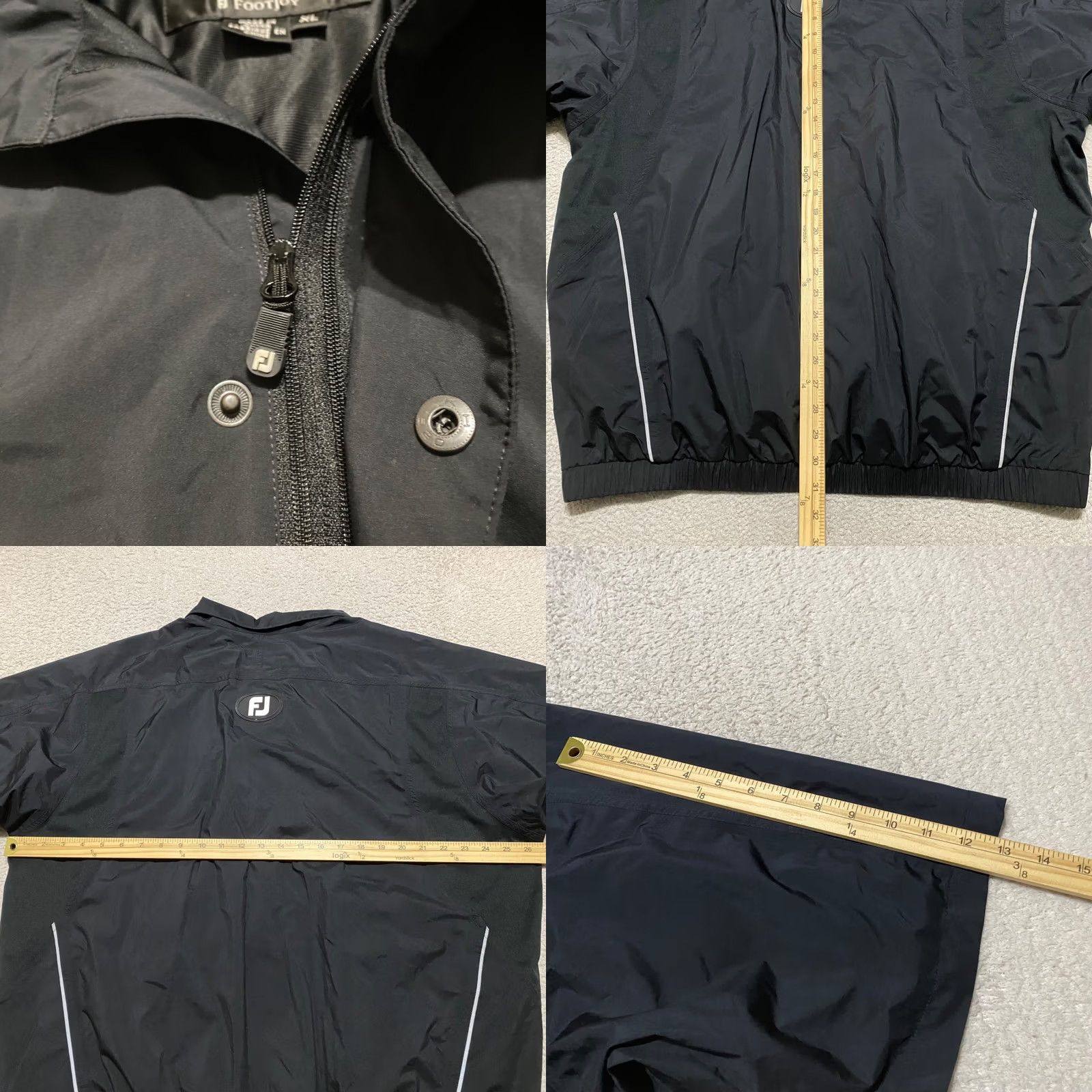 Footjoy FootJoy Dryjoys Windbreaker Jacket Black XL Short Sleeve Golf Pocket Mens XS? Size US 36 / EU 52 - 8 Thumbnail