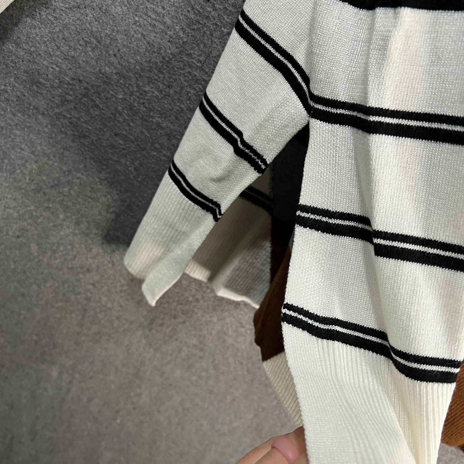 Other Attitudes by Renee Women's Top Intarsia Striped Sweater Size M / US 6-8 / IT 42-44 - 9 Thumbnail